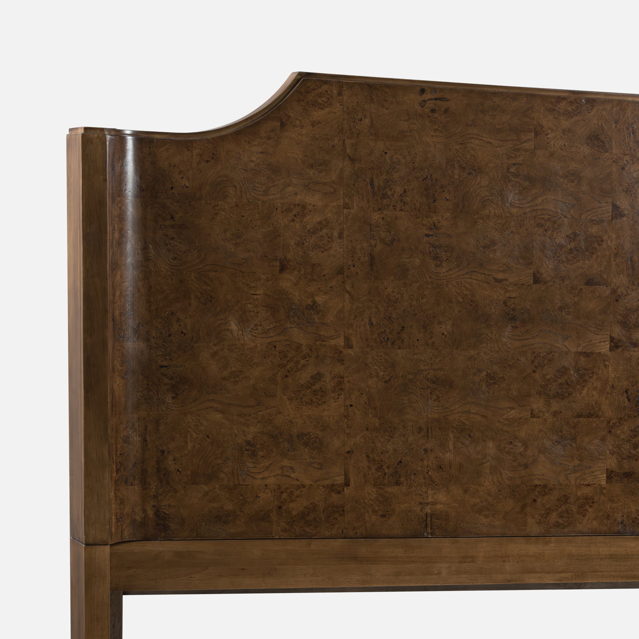 Burl Solid Wood King Bed - Light