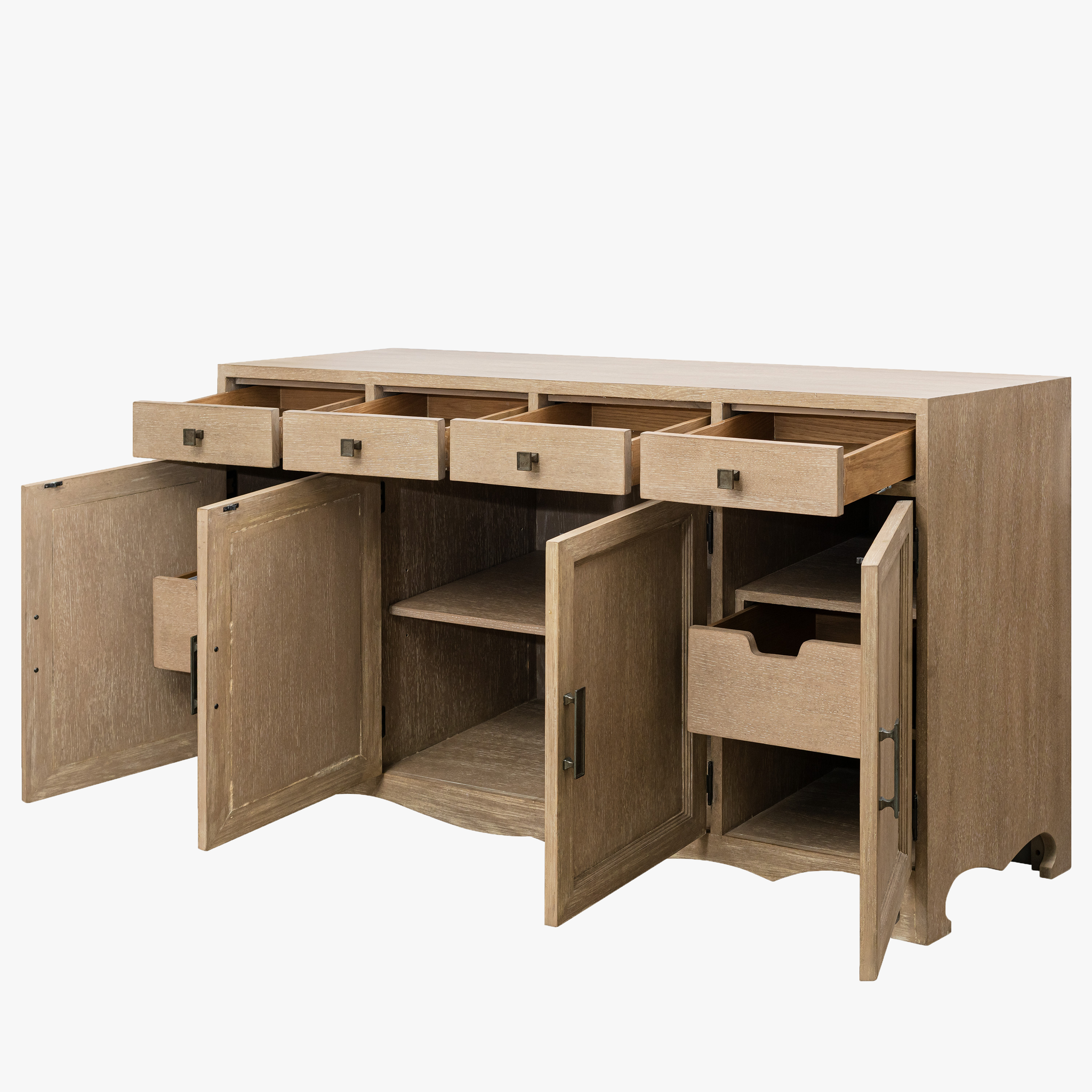 Willow Buffet Sideboard Cabinet with Spacious Storage Modern Wooden Credenza Console Table for Dining Room Kitchen Living Room Entryway Furniture
