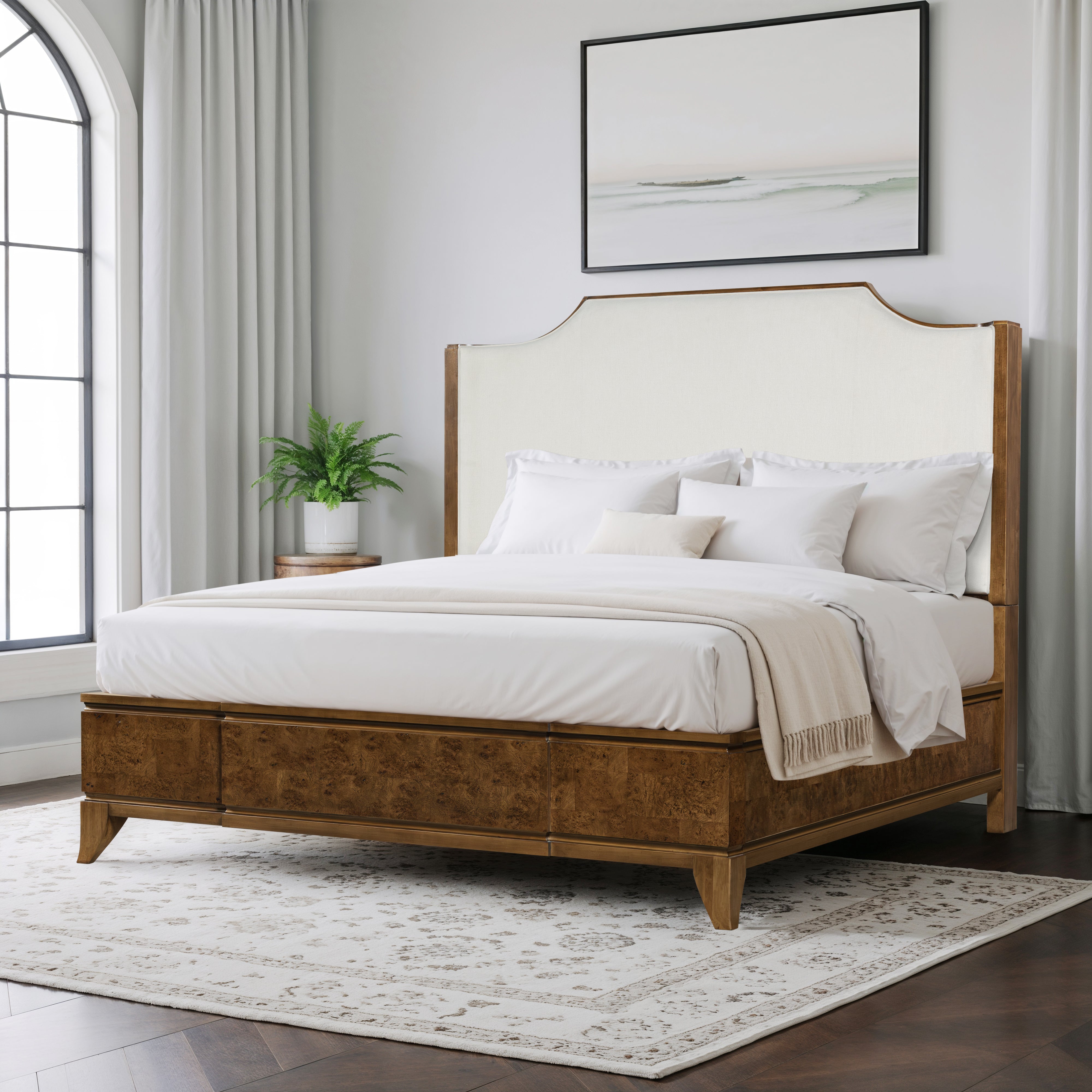 Burl King Size Bed – Light