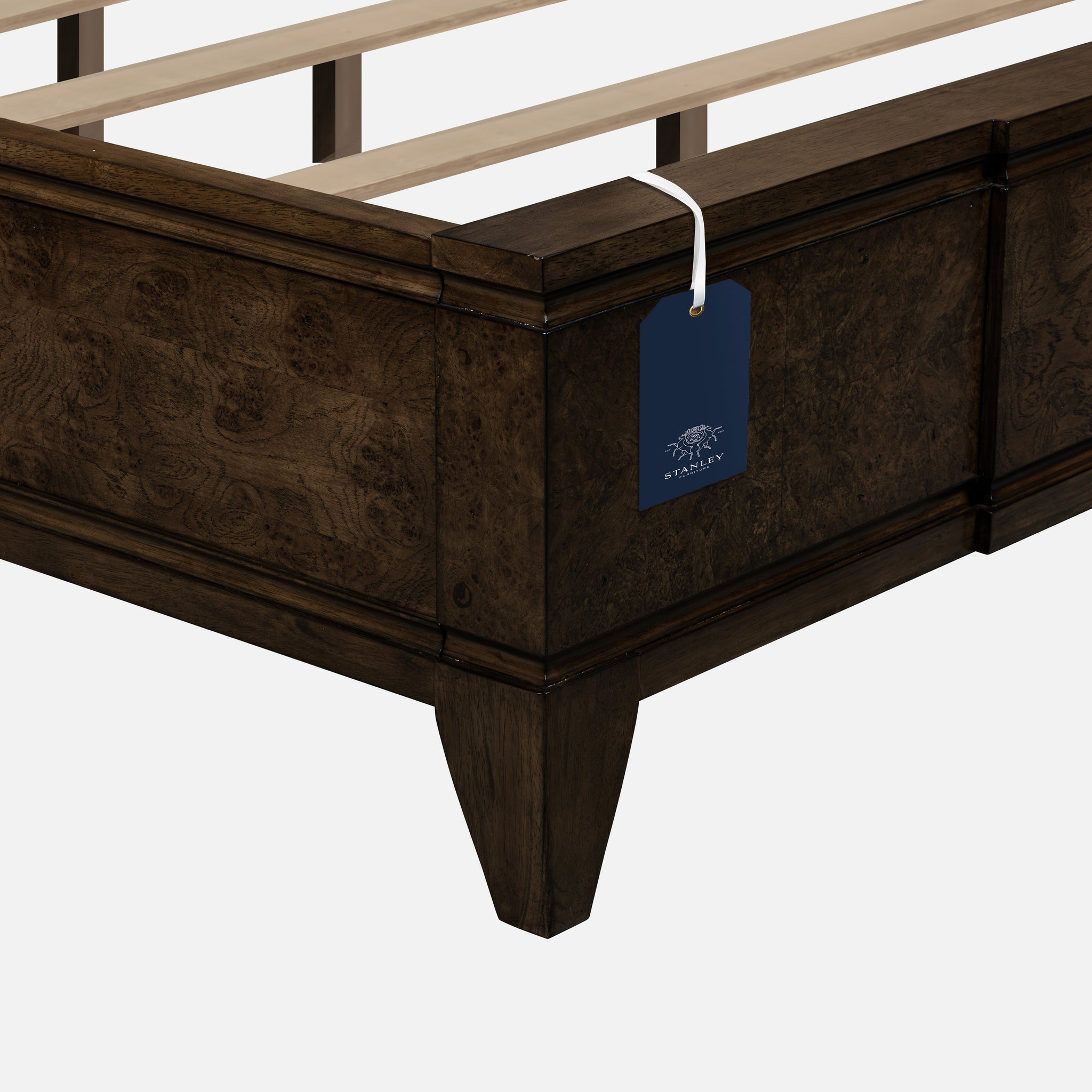 Burl King Size Bed – Dark