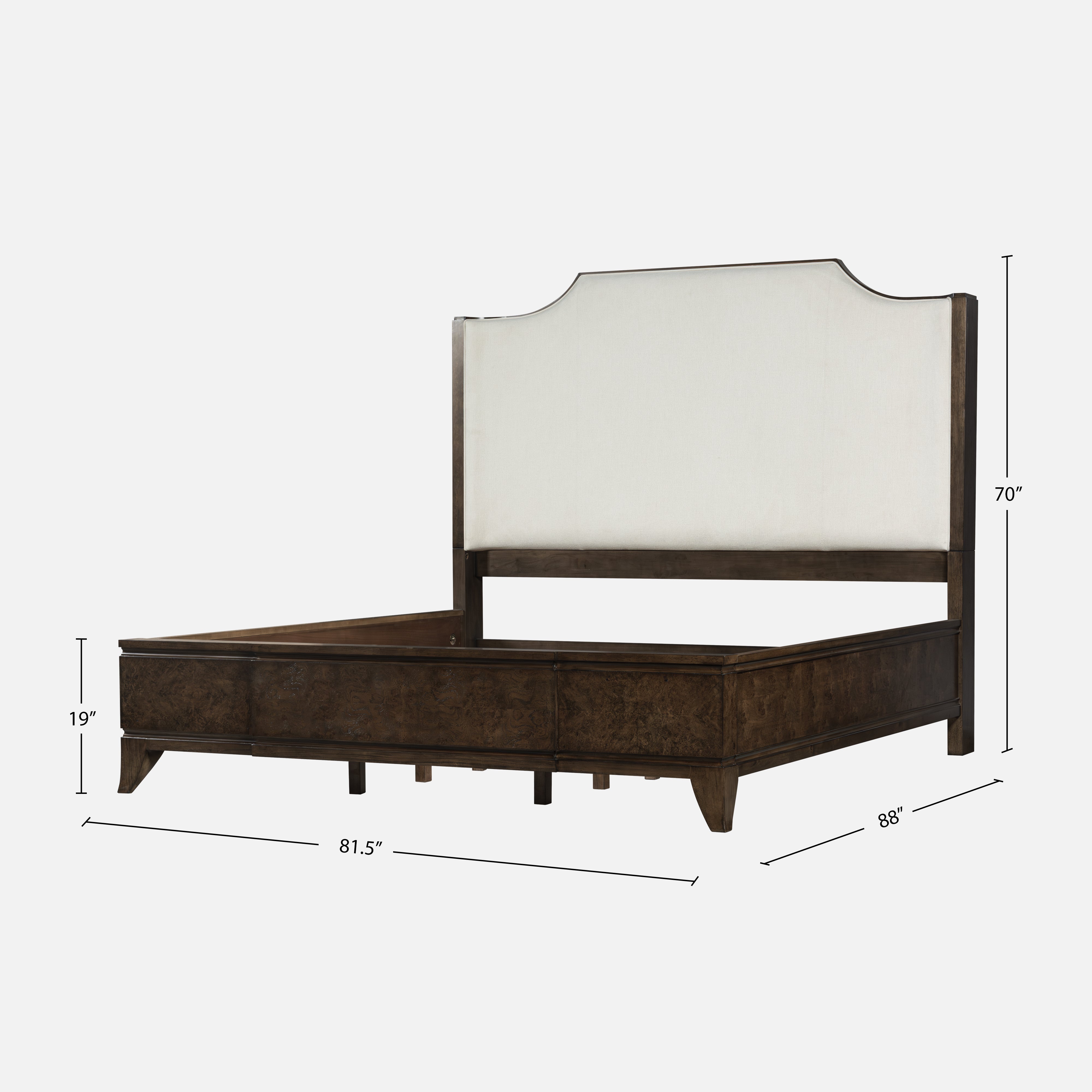 Burl King Size Bed – Dark