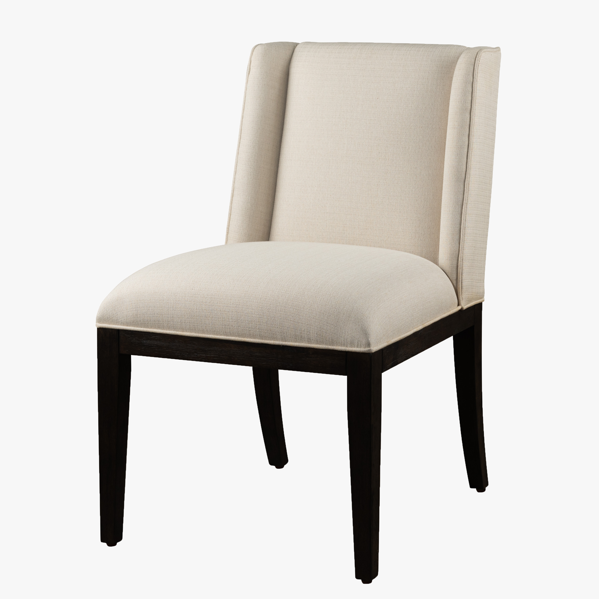 Stanley Horizon Dining Chairs Set of 2 in Flannel – Modern Upholstered Dining Room Chairs with Padded Seat & Back, Wood Legs, Comfortable Side Chairs for Kitchen or Table
