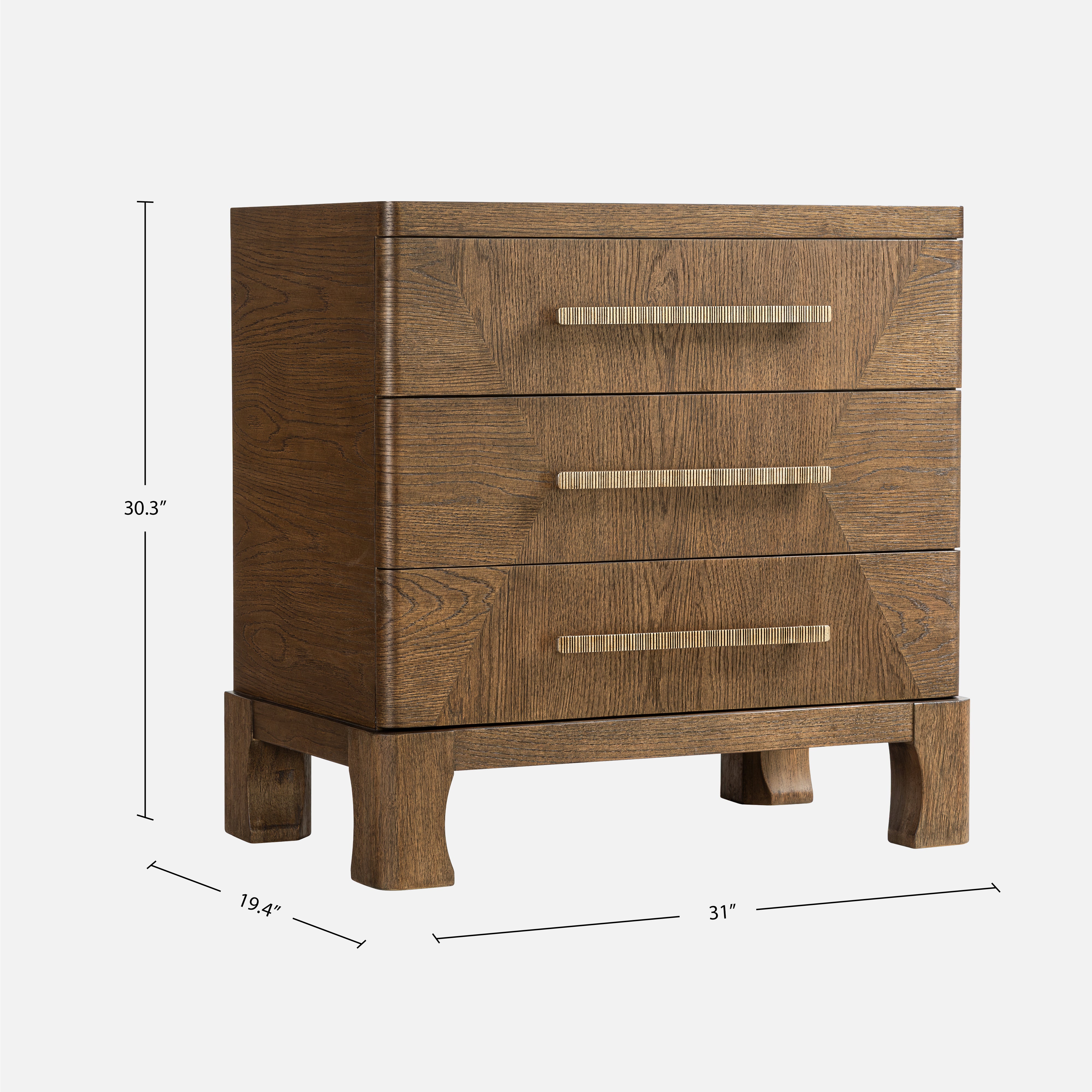 Marlow Oak Nightstand - Dark