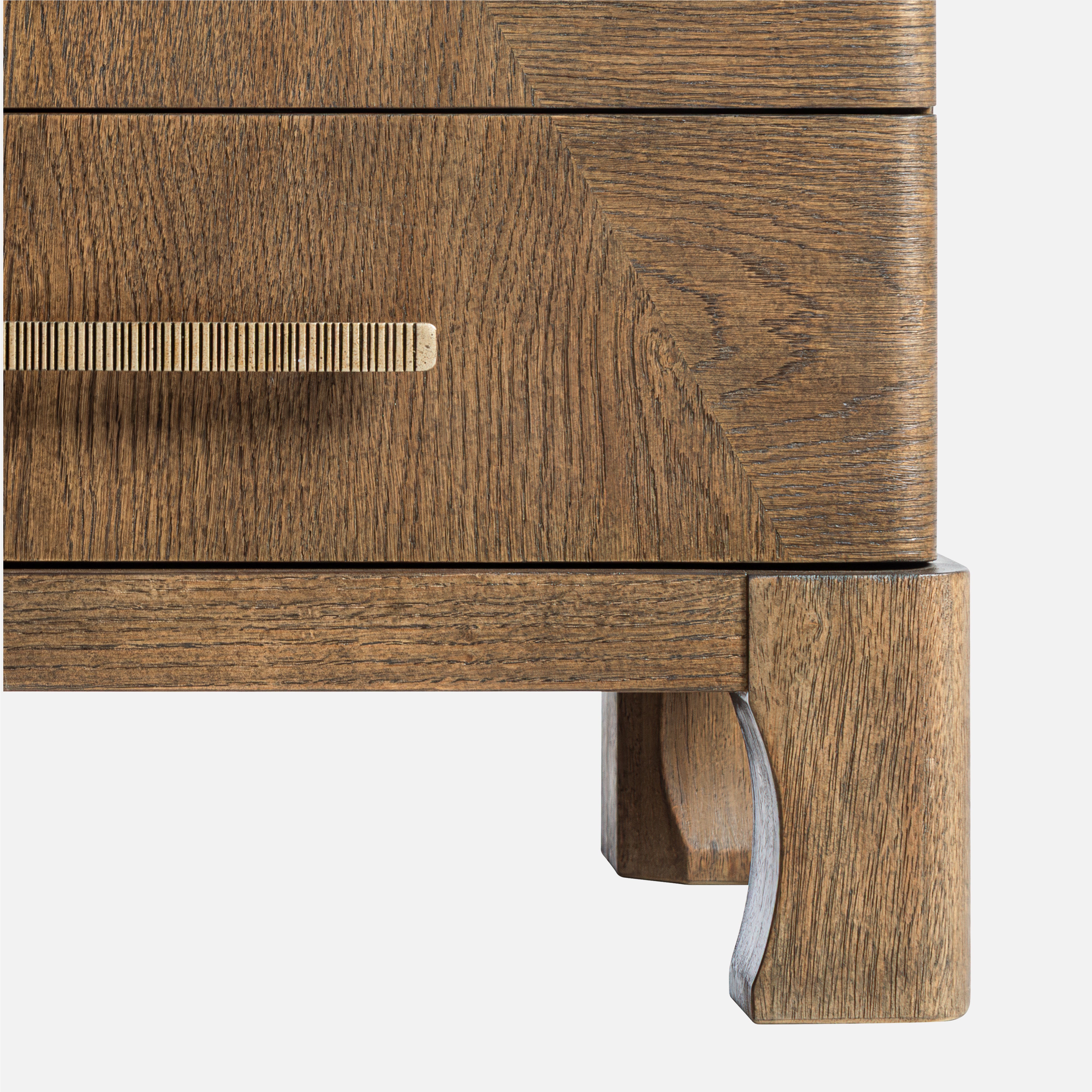 Marlow Oak Nightstand - Dark