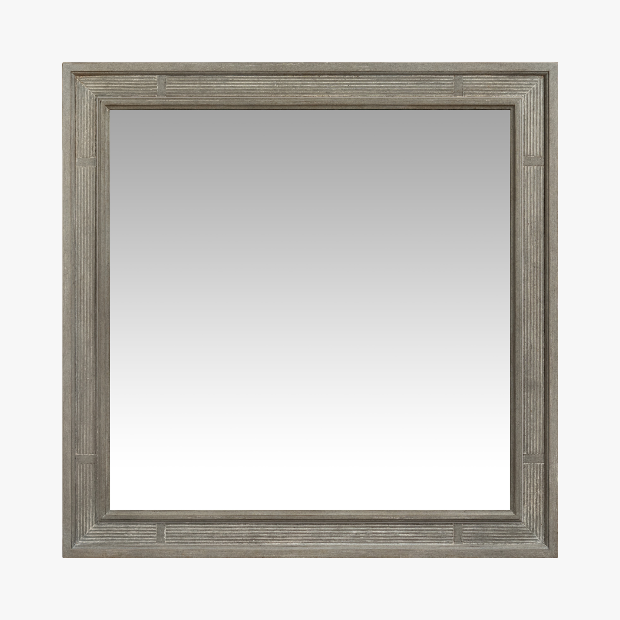 Stanley Willow Landscape Mirror – Rustic Wall Mirror with Burlap Frame & Wire-Brushed Finish, Farmhouse Decor for Bedroom, Living Room, or Entryway
