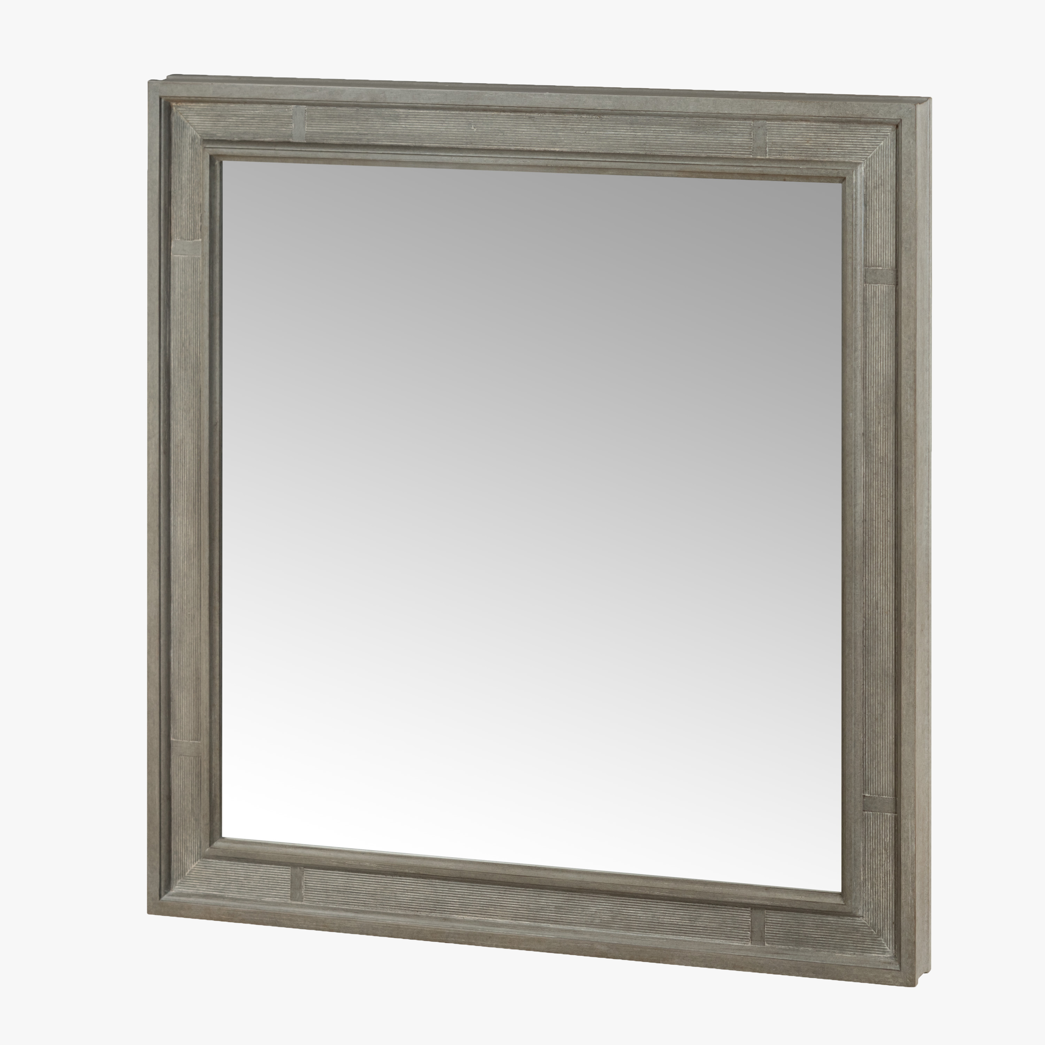 Stanley Willow Landscape Mirror – Rustic Wall Mirror with Burlap Frame & Wire-Brushed Finish, Farmhouse Decor for Bedroom, Living Room, or Entryway