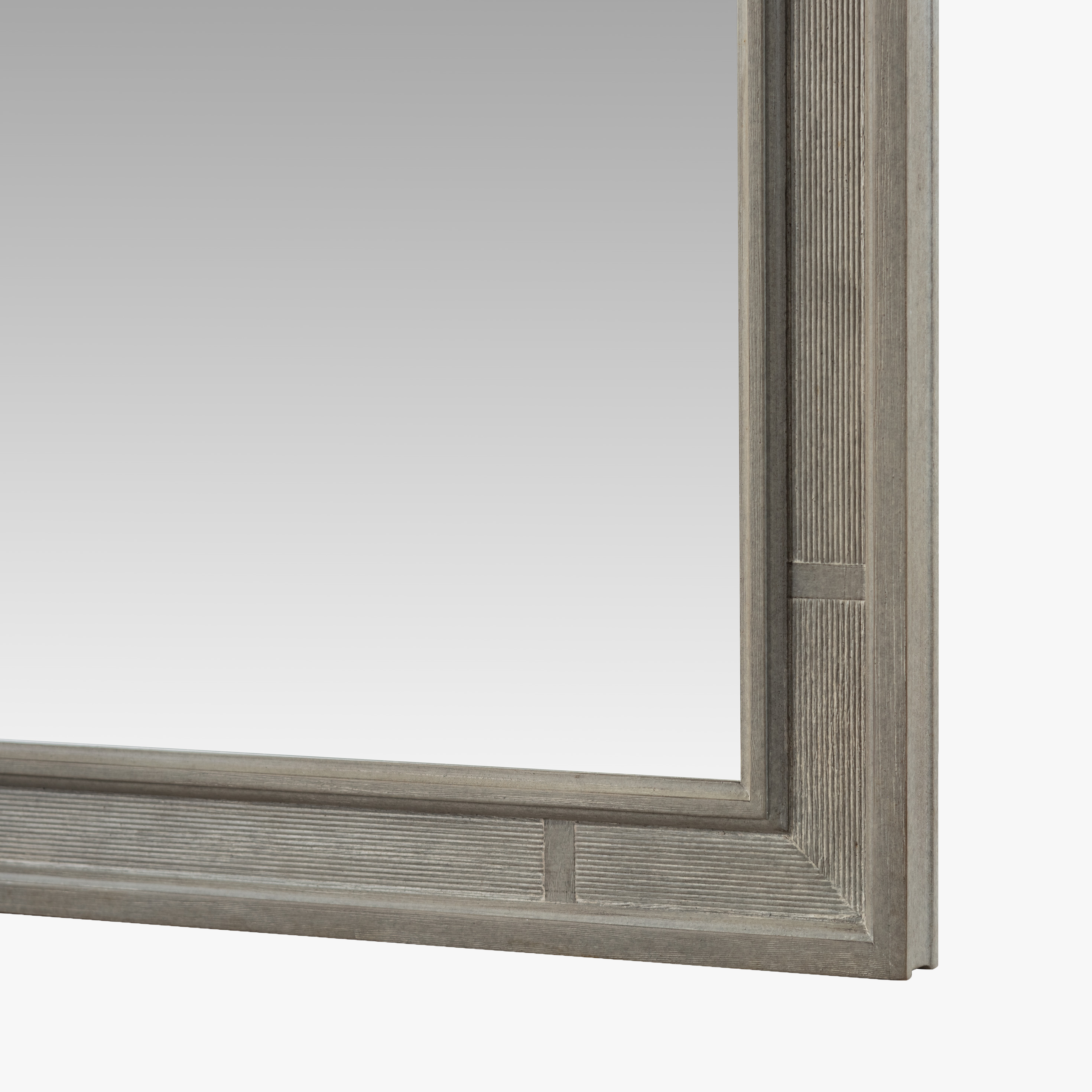 Stanley Willow Landscape Mirror – Rustic Wall Mirror with Burlap Frame & Wire-Brushed Finish, Farmhouse Decor for Bedroom, Living Room, or Entryway
