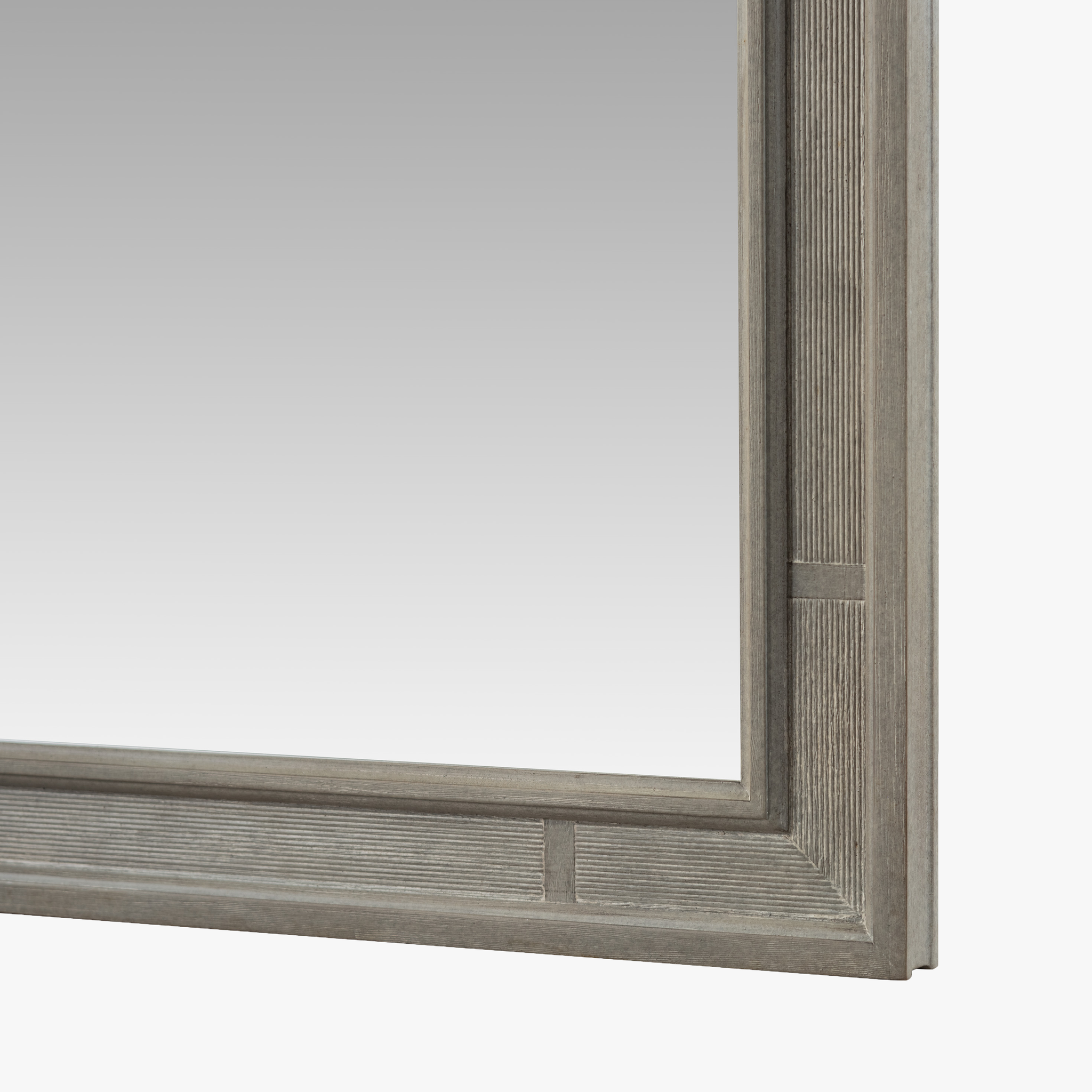 Stanley Willow Landscape Mirror – Rustic Wall Mirror with Burlap Frame & Wire-Brushed Finish, Farmhouse Decor for Bedroom, Living Room, or Entryway