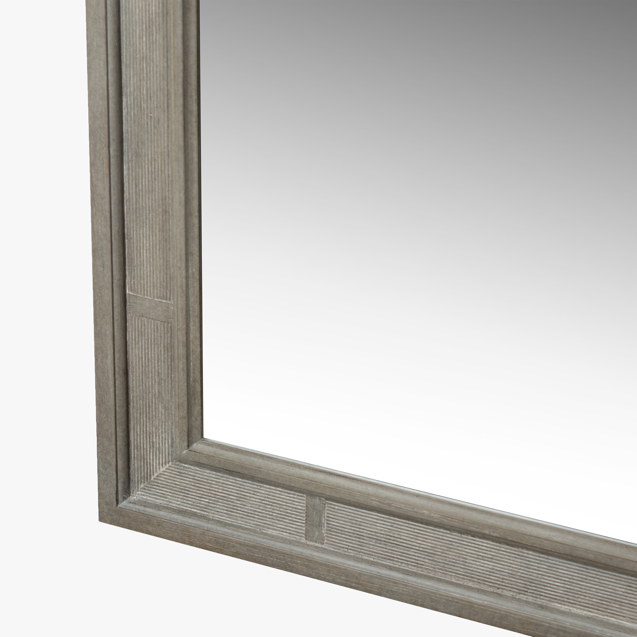 Stanley Willow Landscape Mirror – Rustic Wall Mirror with Burlap Frame & Wire-Brushed Finish, Farmhouse Decor for Bedroom, Living Room, or Entryway