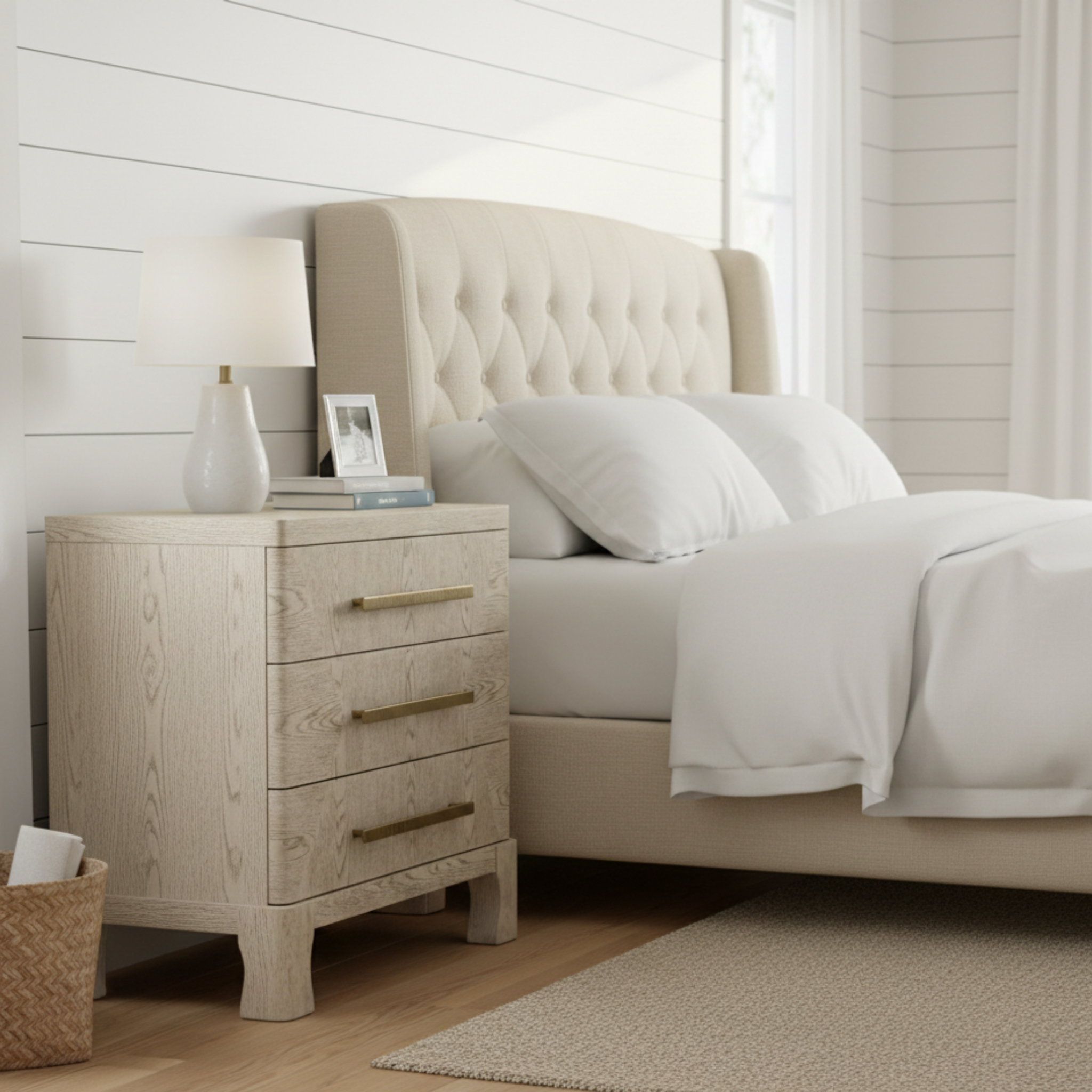 Marlow Oak Nightstand - Light