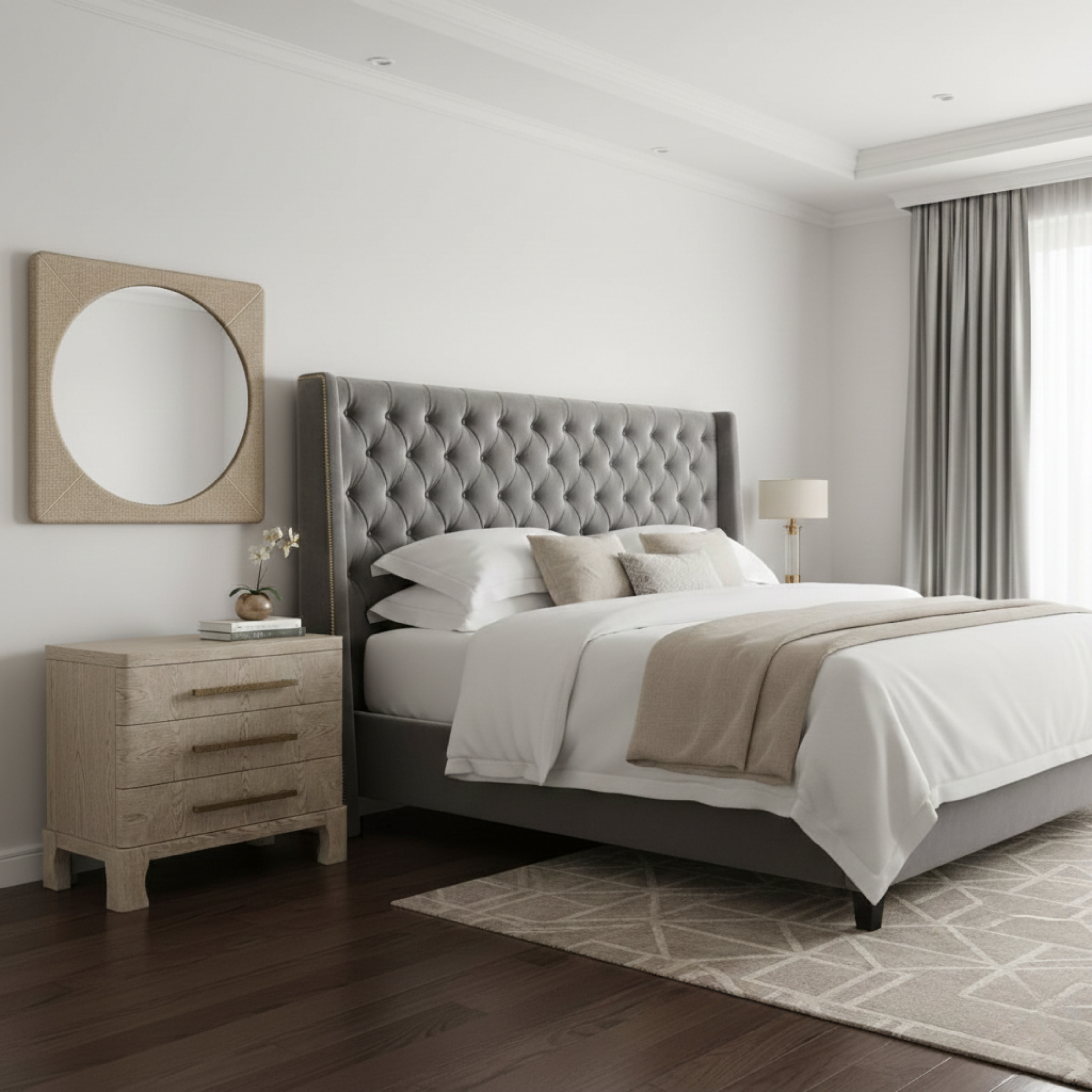 Framed Wall Mirror - Light