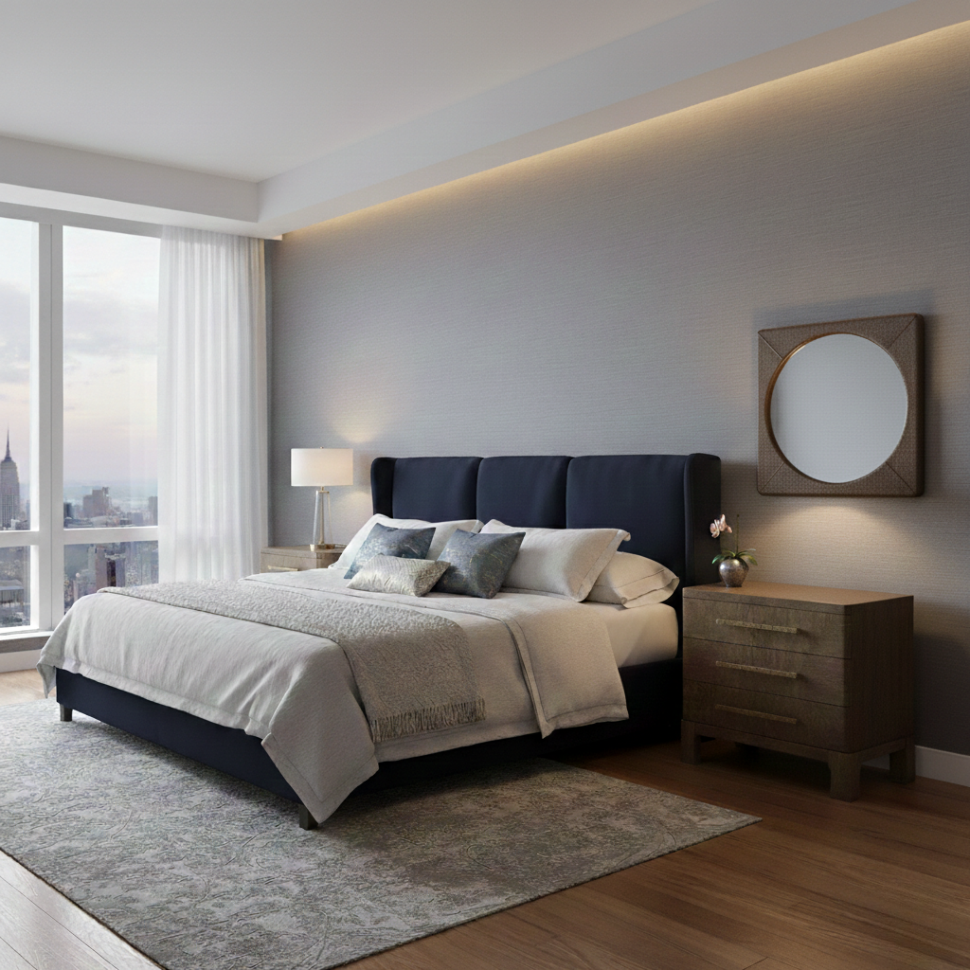 Framed Wall Mirror - Dark