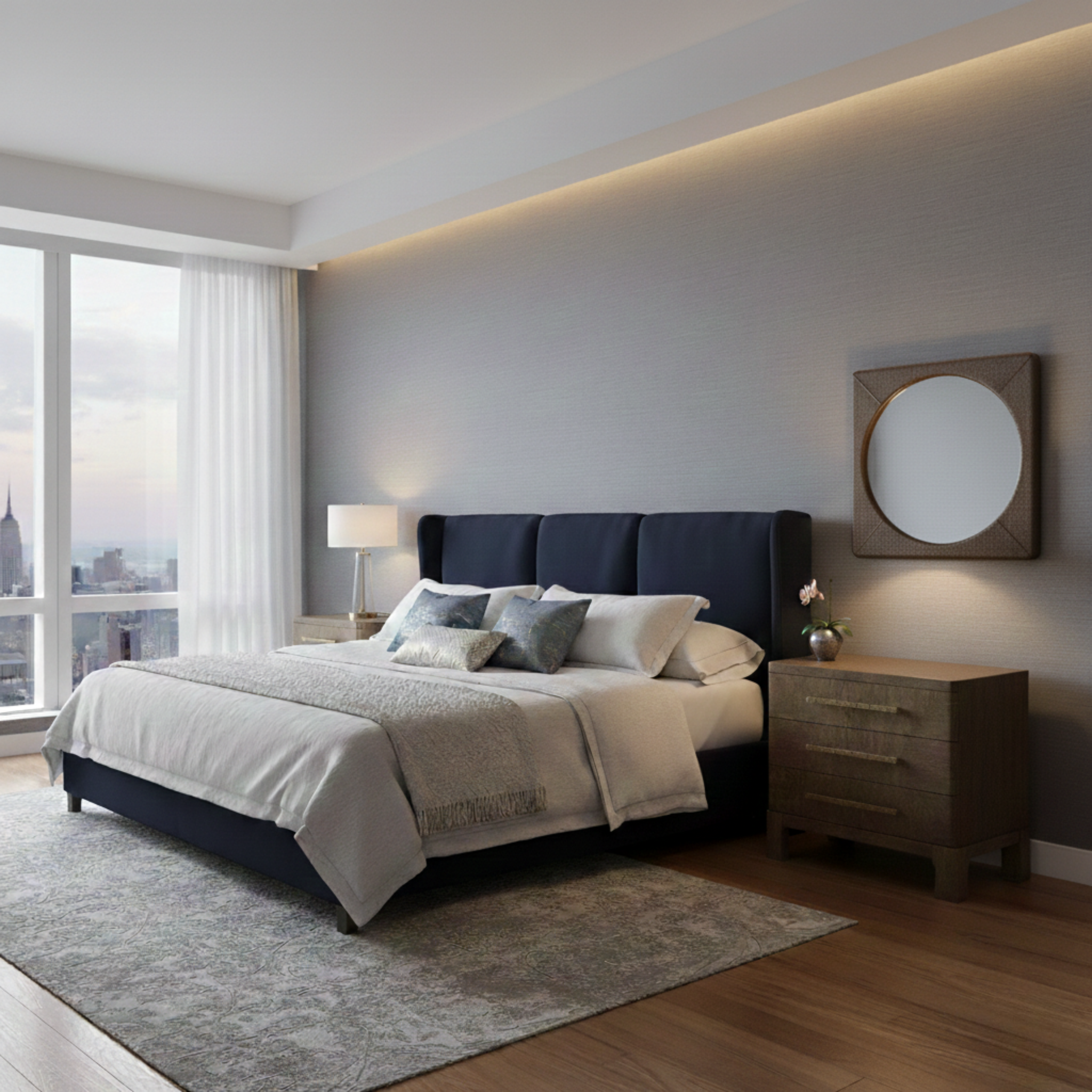 Framed Wall Mirror - Dark