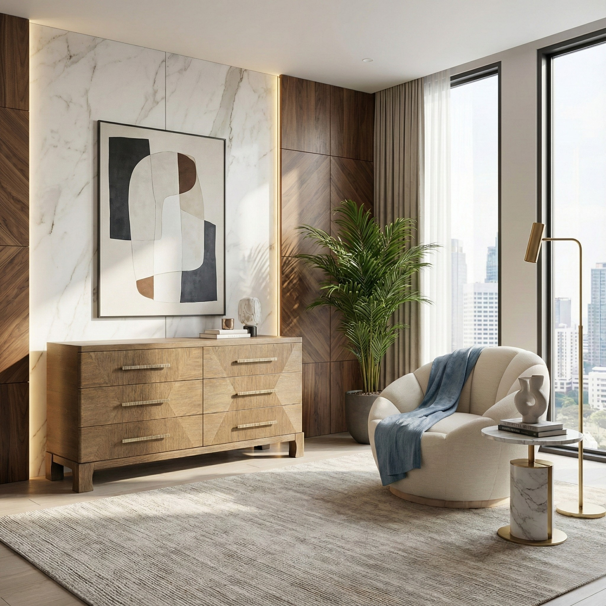 Marlow Oak Dresser - Dark