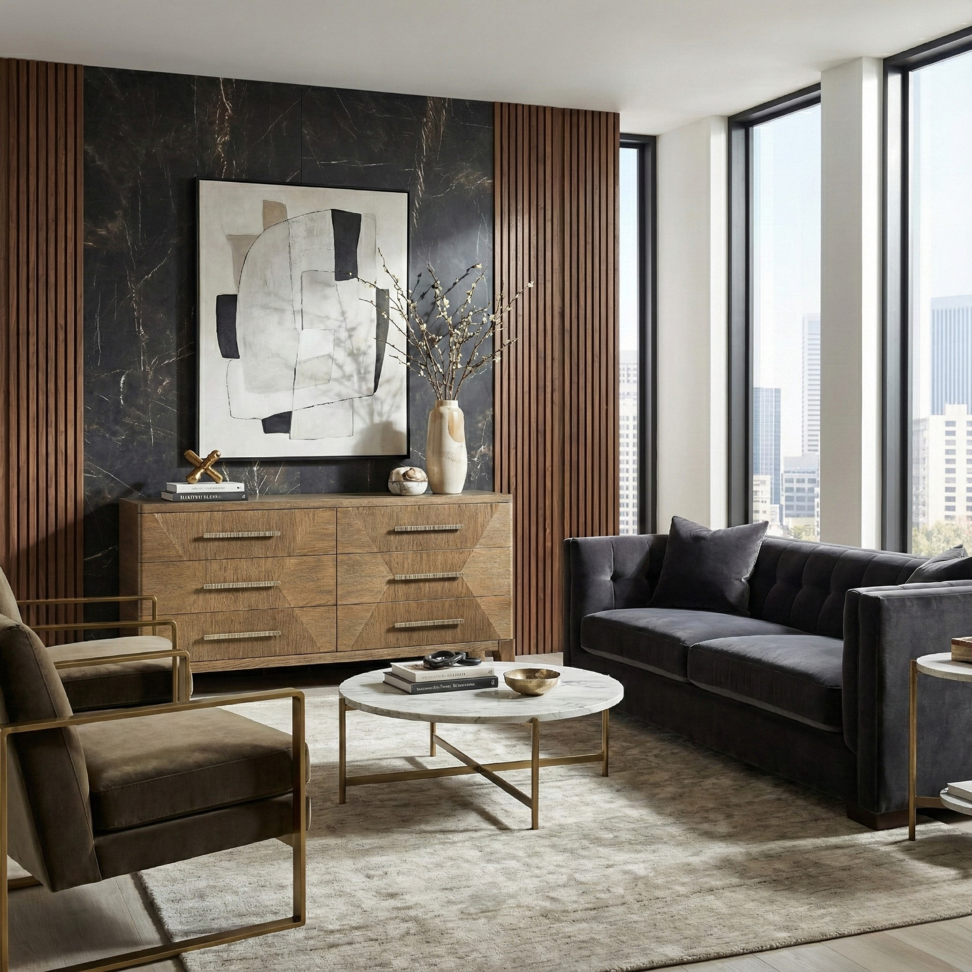 Marlow Oak Dresser - Dark