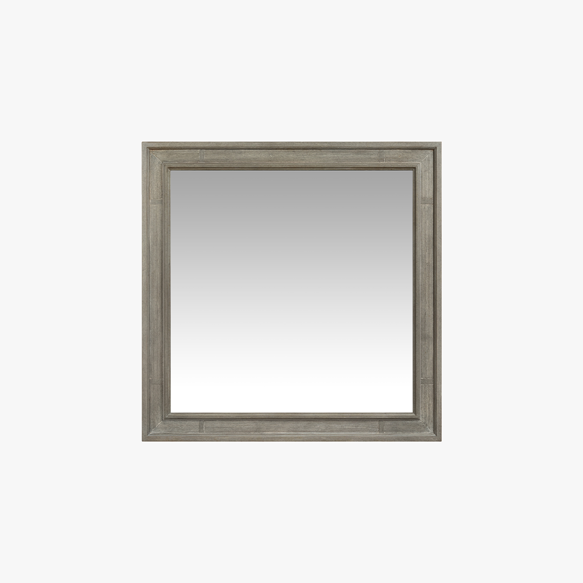 Stanley Willow Landscape Mirror – Rustic Wall Mirror with Burlap Frame & Wire-Brushed Finish, Farmhouse Decor for Bedroom, Living Room, or Entryway