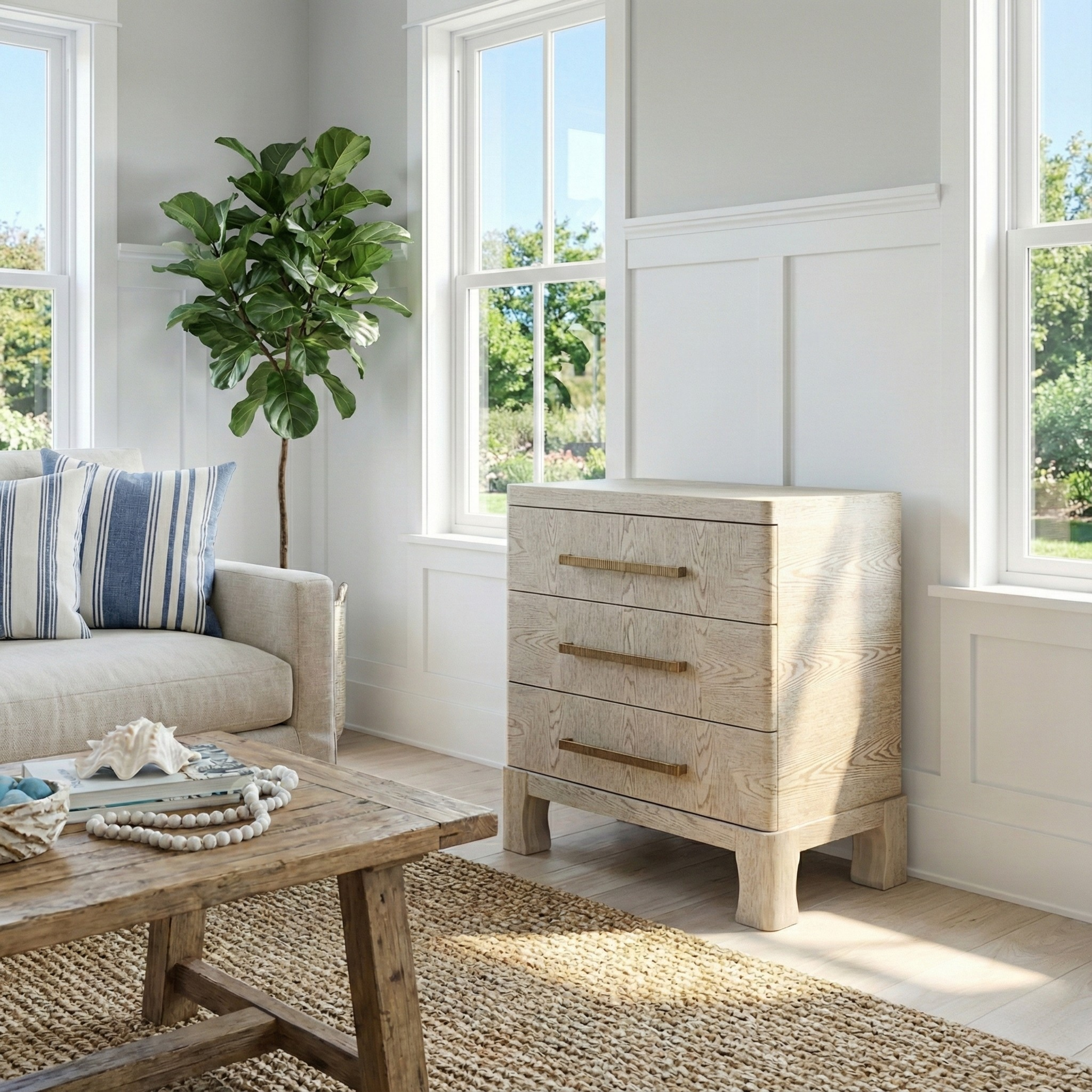 Marlow Oak Nightstand - Light