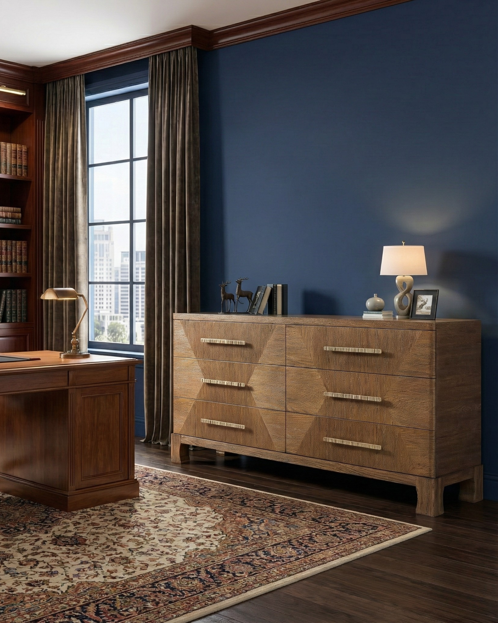 Marlow Oak Dresser - Dark