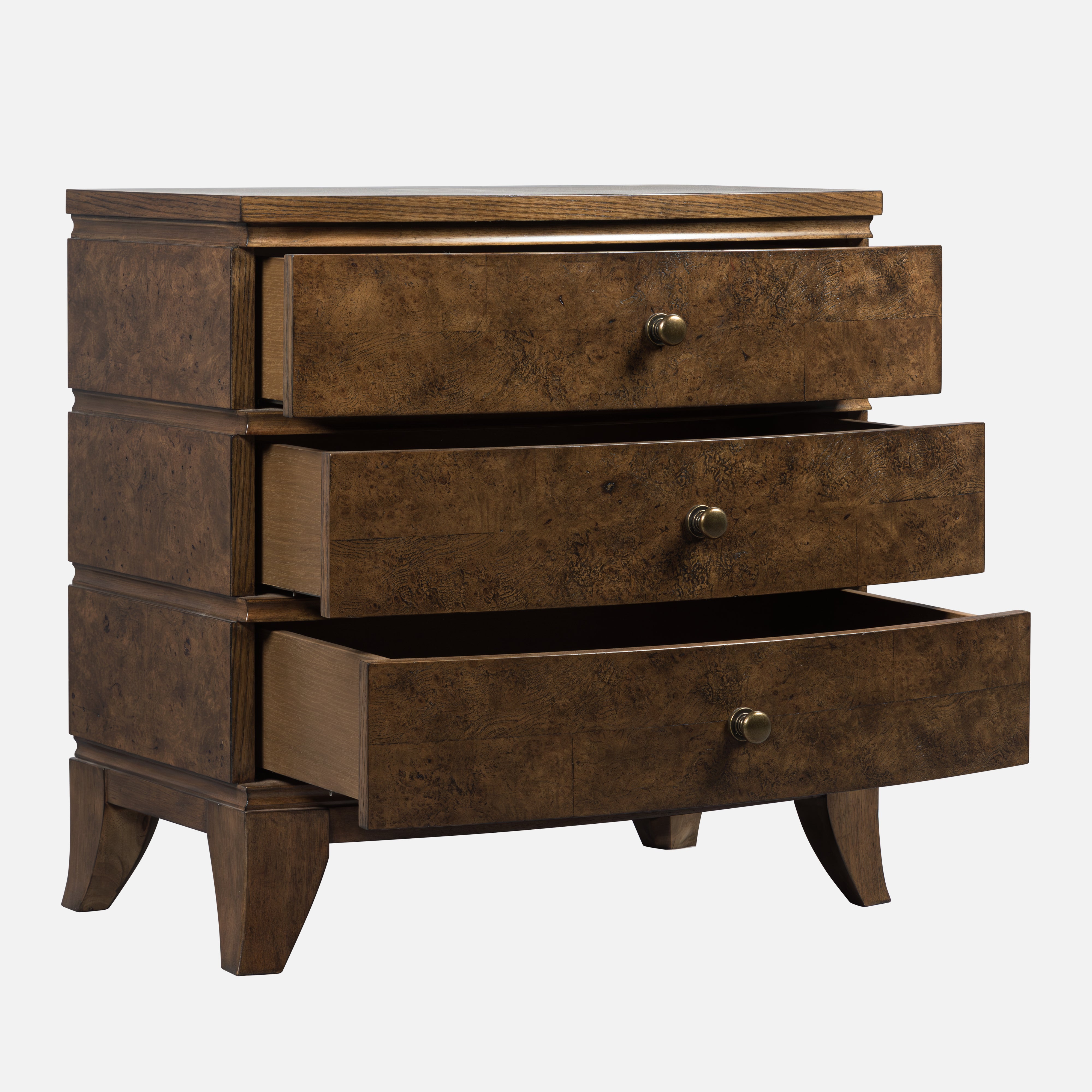 Burl Oak Nightstand - Light