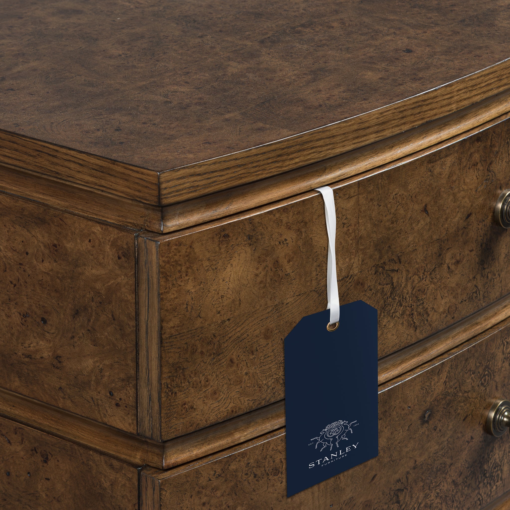 Burl Oak Nightstand - Light