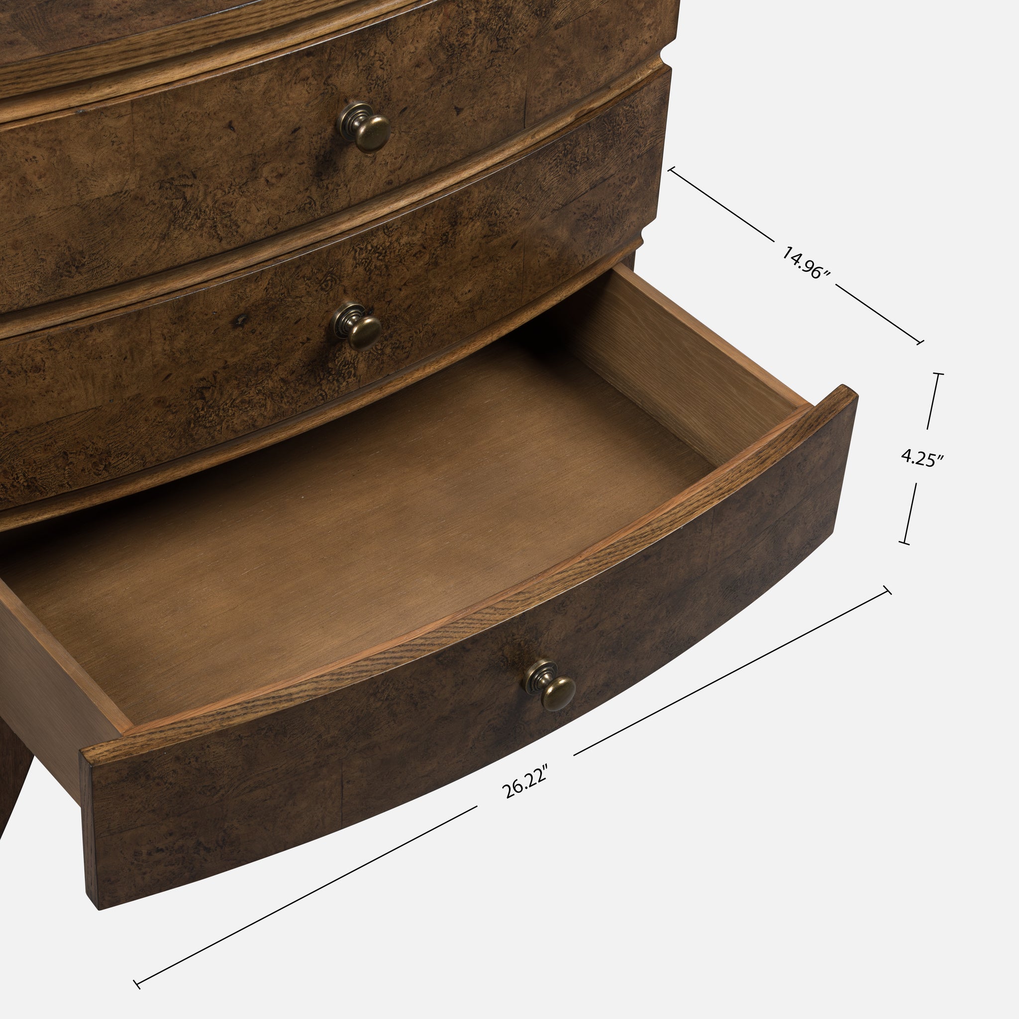 Burl Oak Nightstand - Light