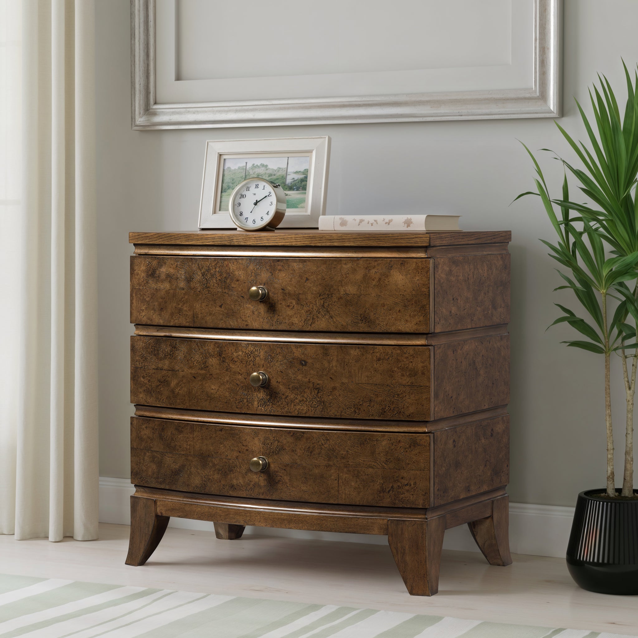 Burl Oak Nightstand - Light