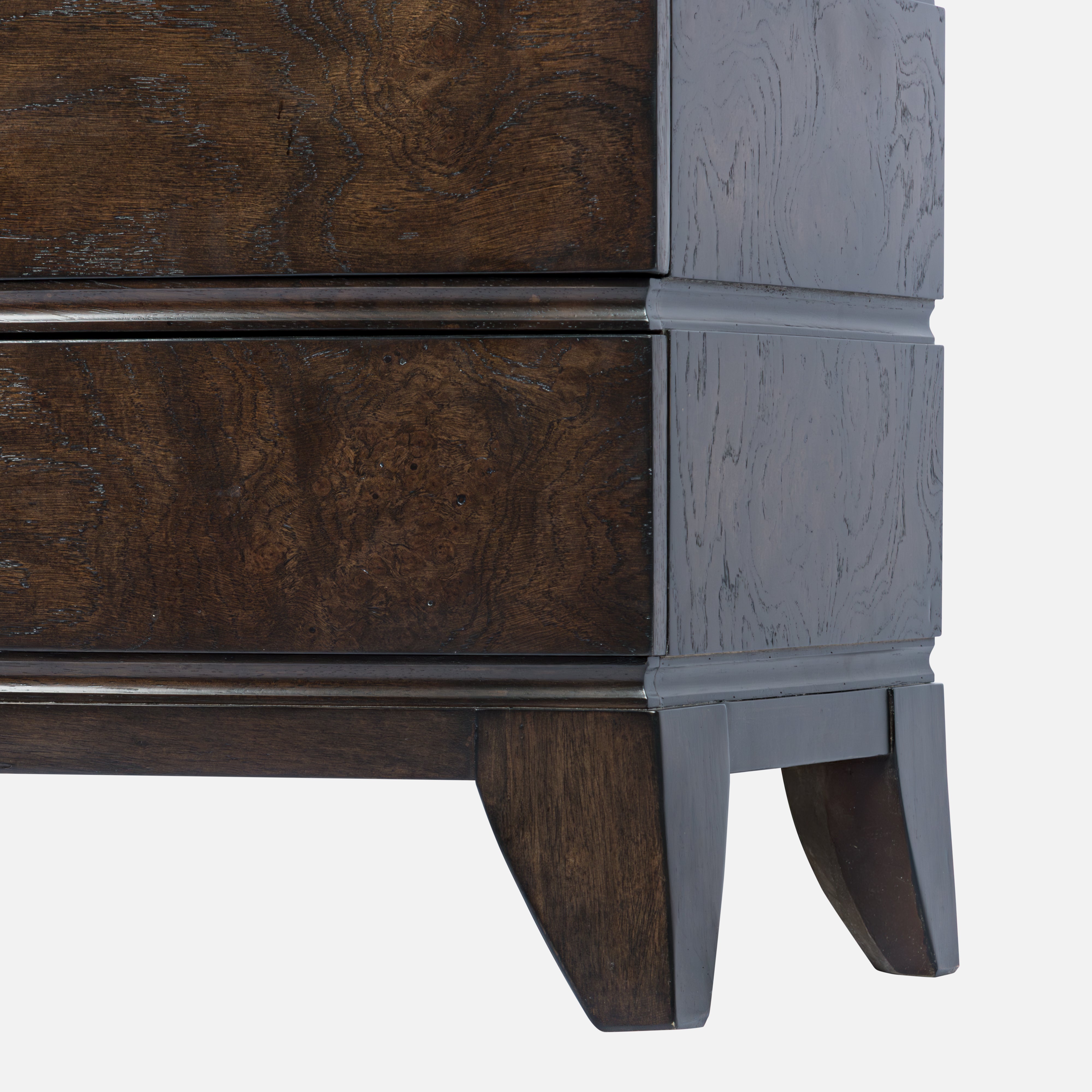 Burl Oak Nightstand - Dark