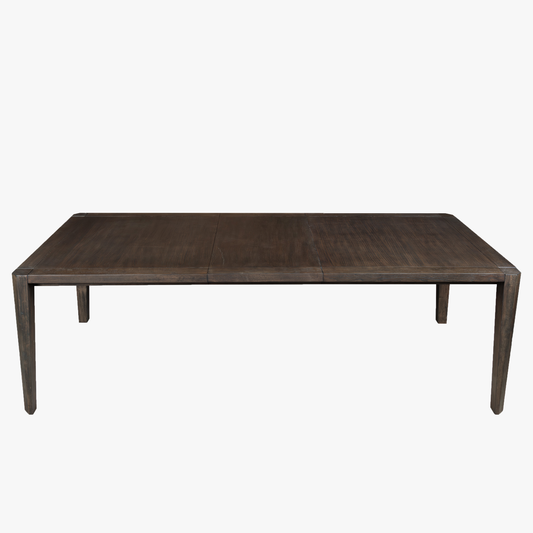 Stanley Horizon 76" Rectangular Extendable Dining Table in Flannel – Modern Wood Table with Leaf Extension, Seats 6–10, Tapered Legs, for Kitchen or Dining Room, 98" Max Width