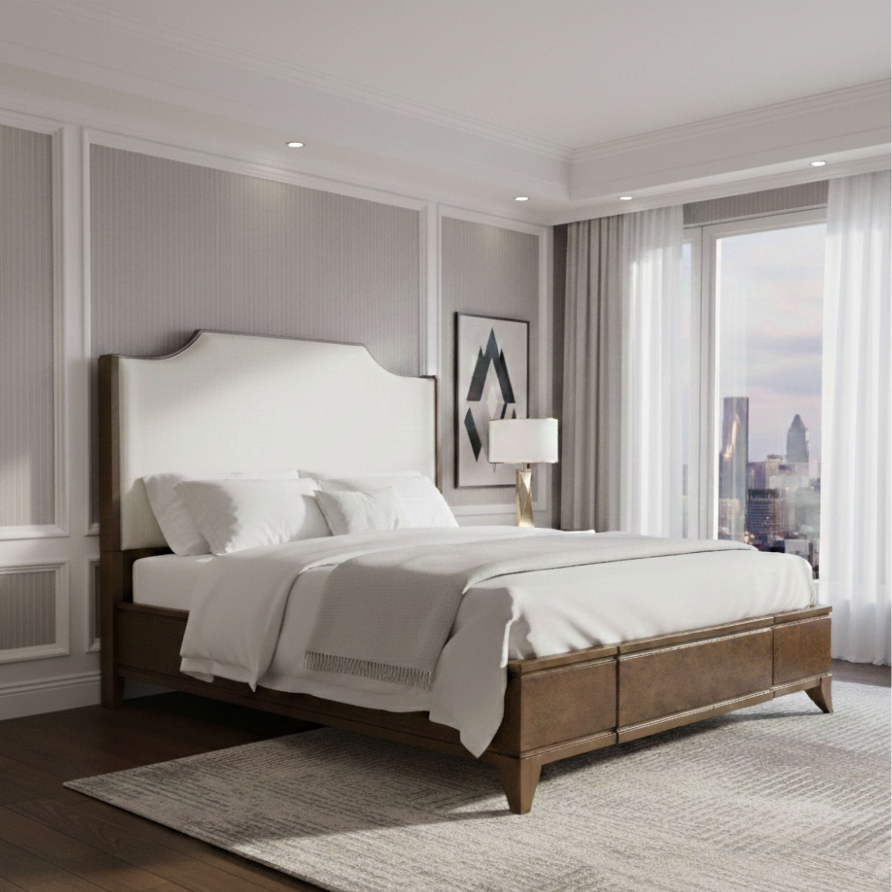 Burl King Size Bed – Light