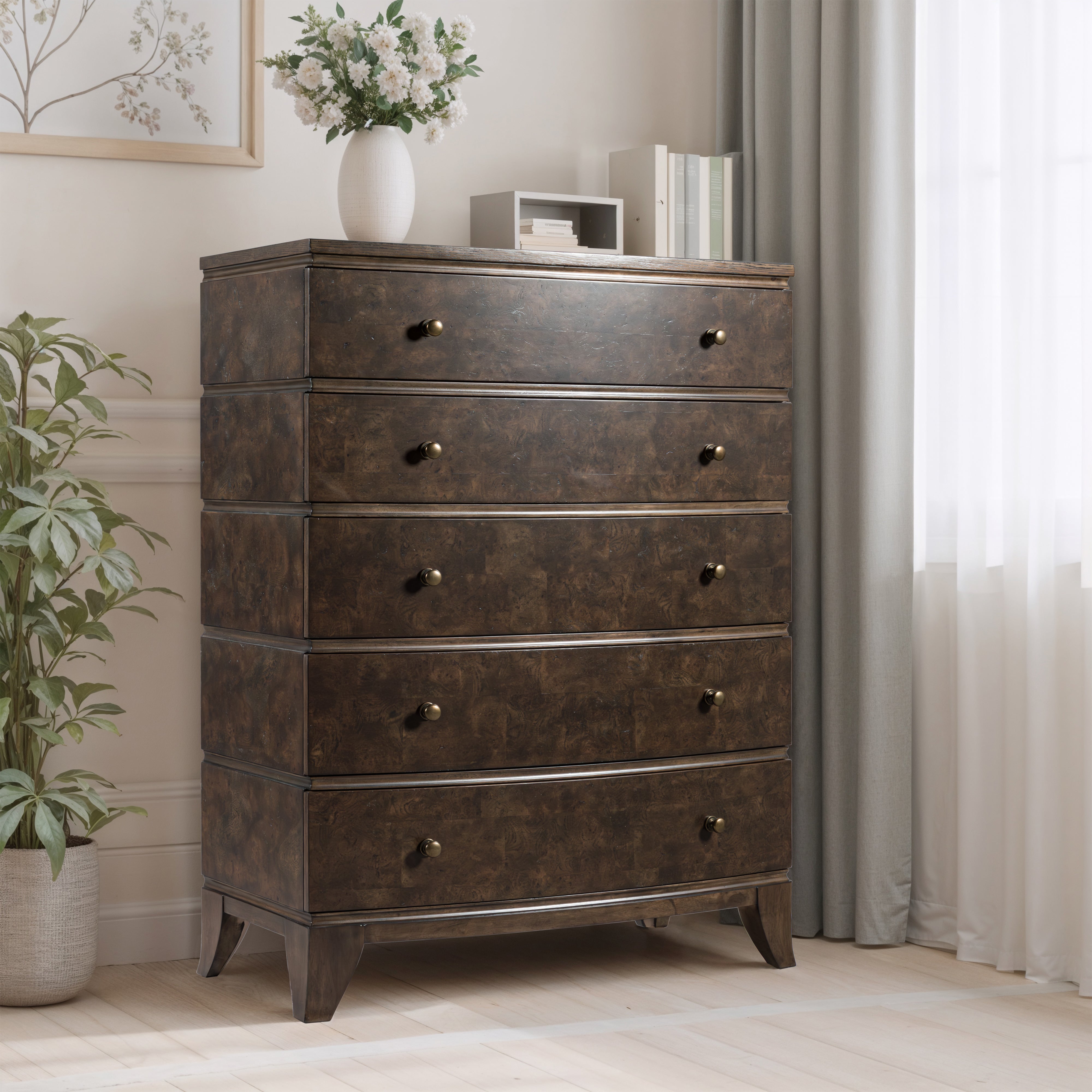 Burl Oak Chest - Dark