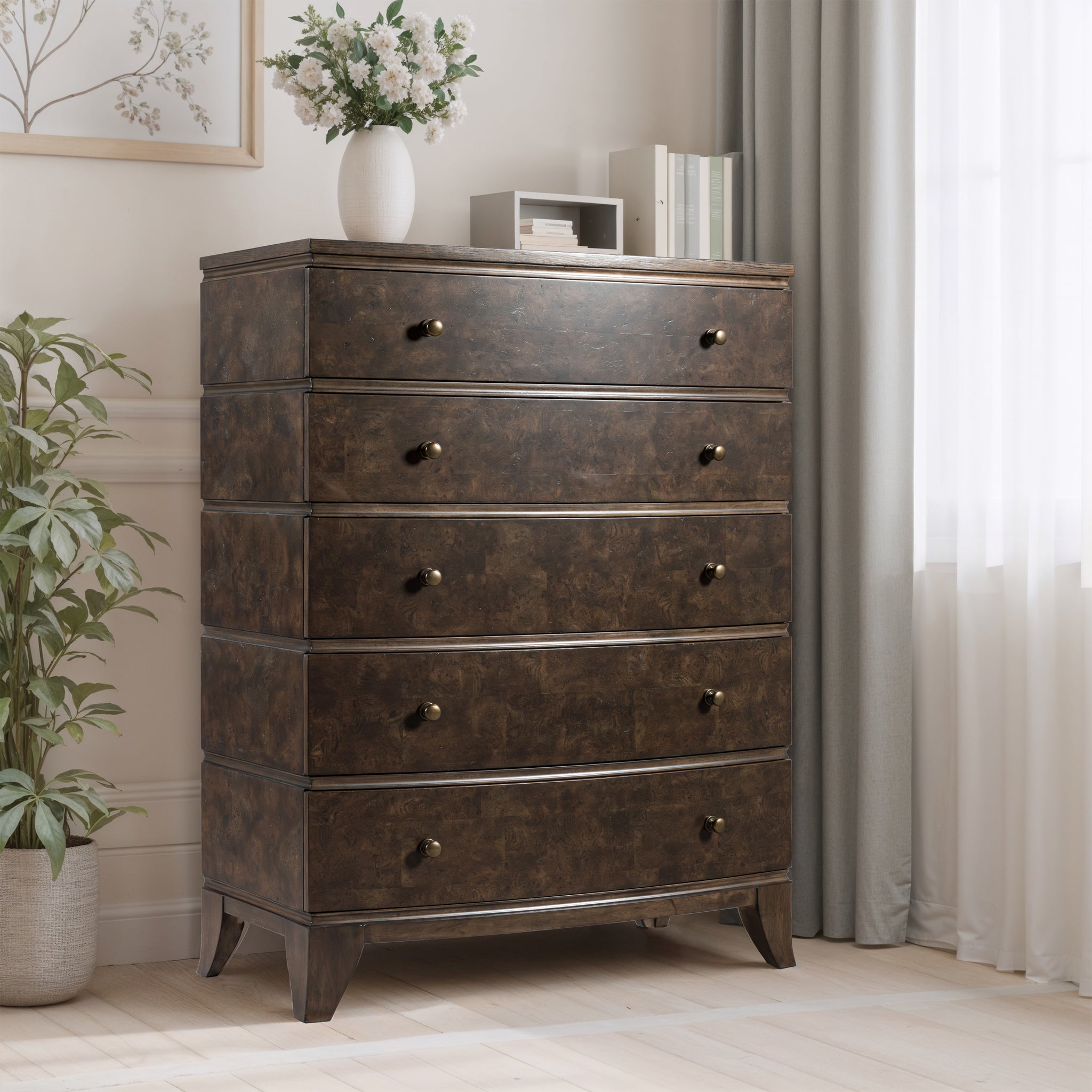 Burl Oak Chest - Dark