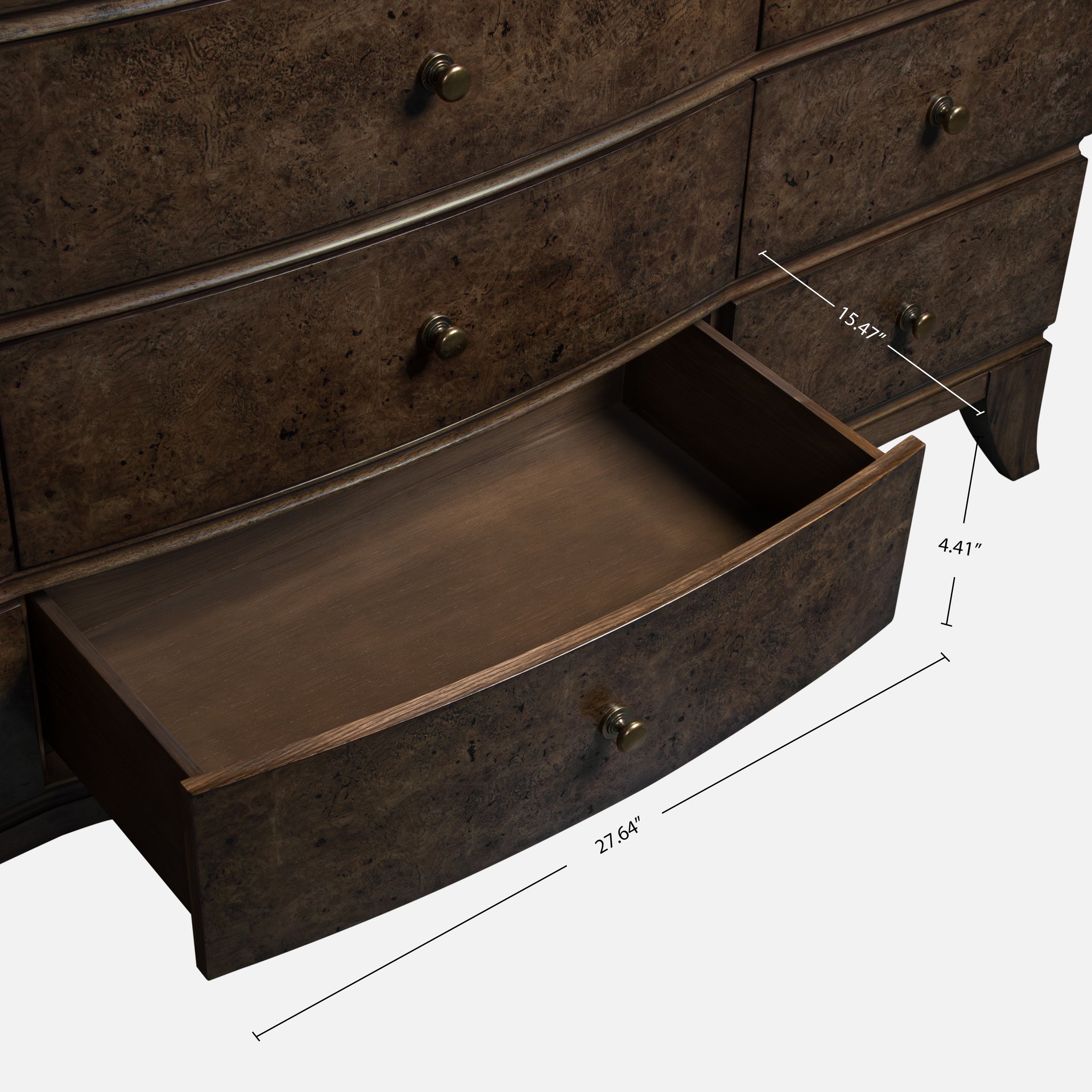 Burl Oak Dresser - Dark