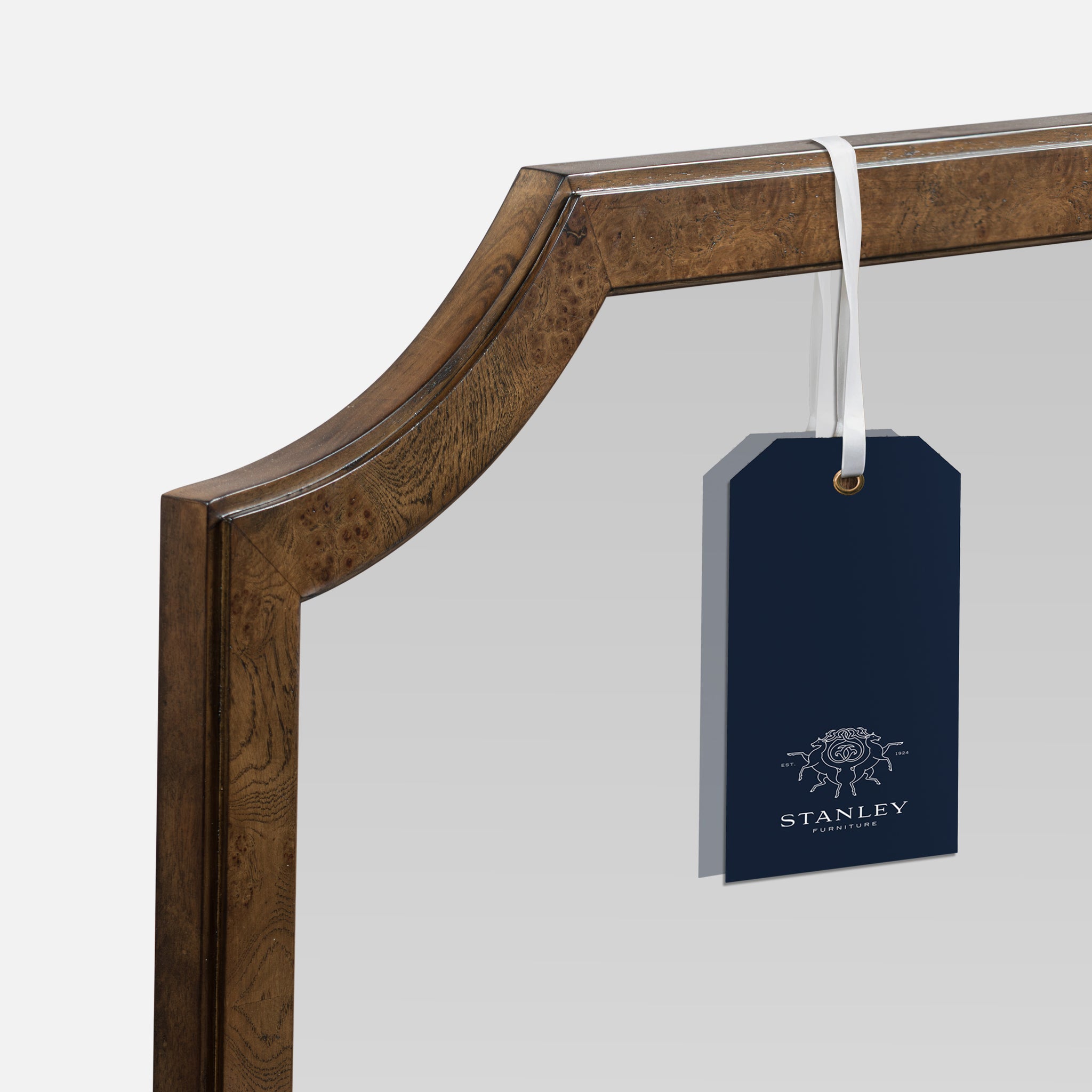 Burl Framed Wall Mirror - Light