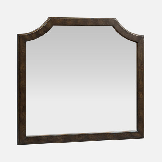 Burl Framed Wall Mirror - Dark
