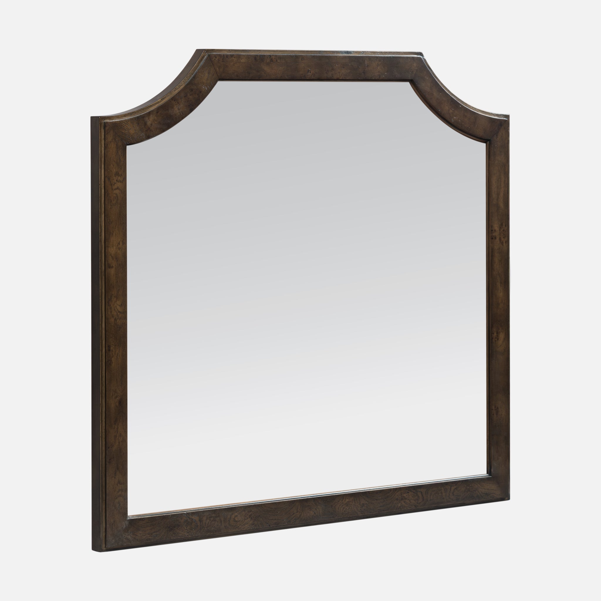 Burl Framed Wall Mirror - Dark