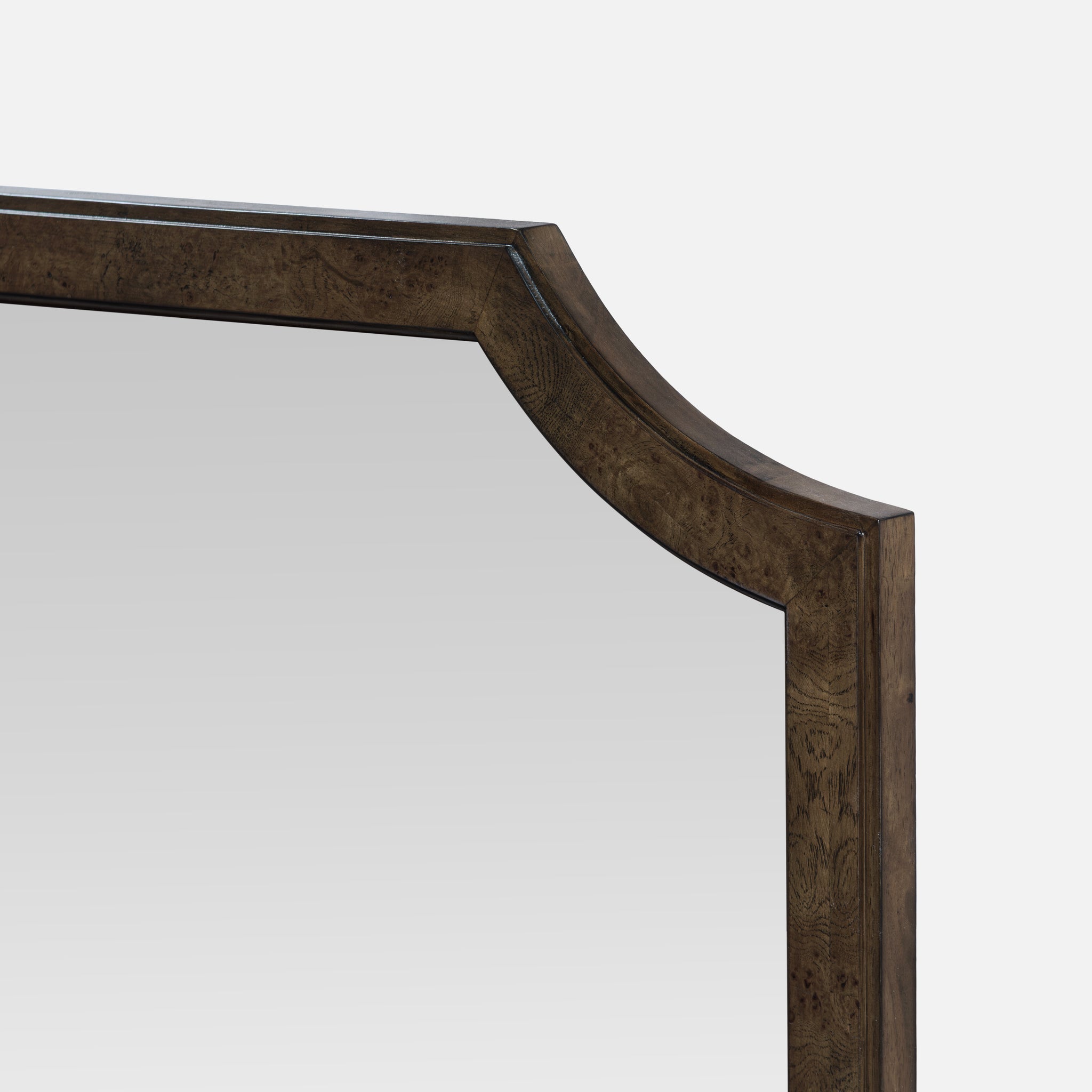 Burl Framed Wall Mirror - Dark