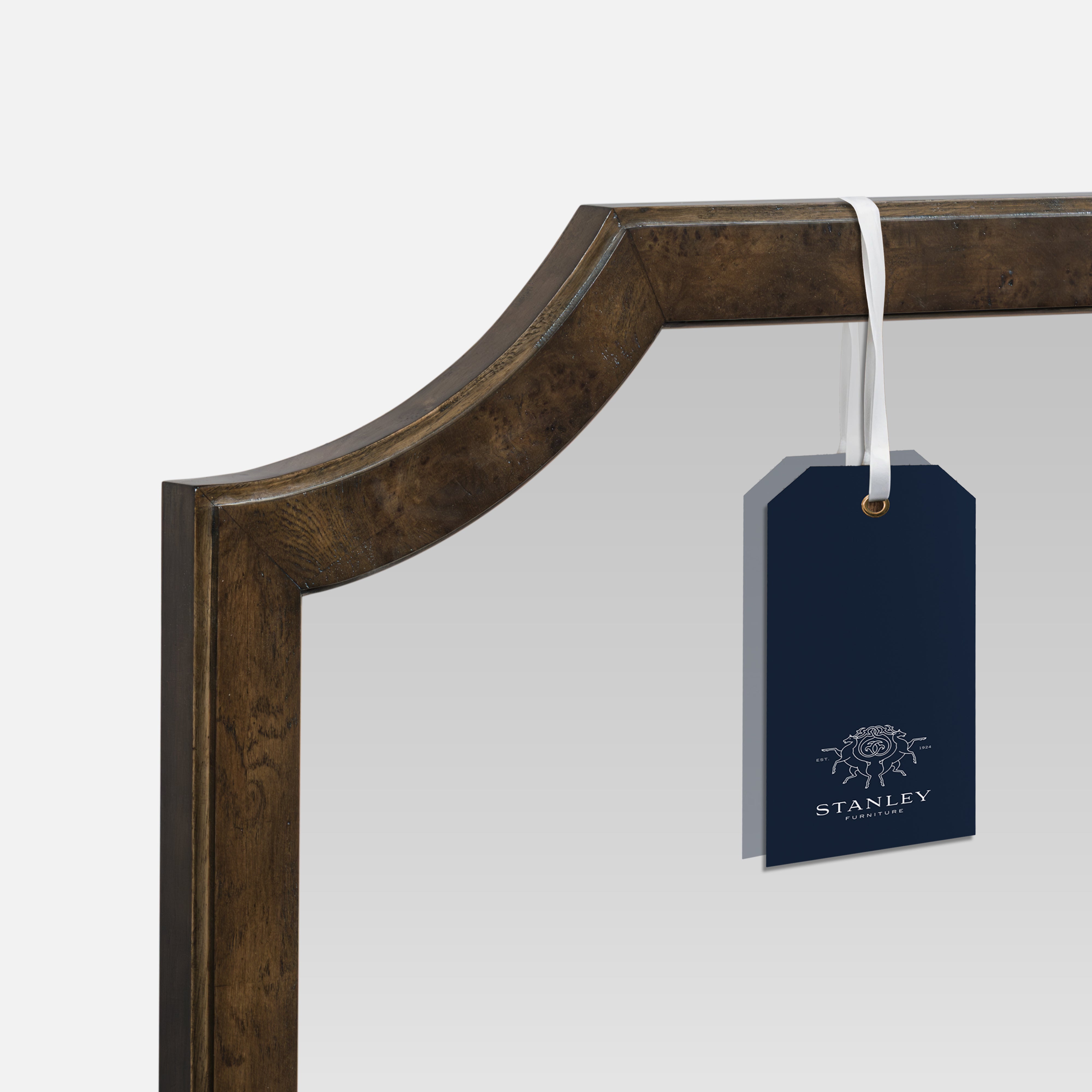 Burl Framed Wall Mirror - Dark