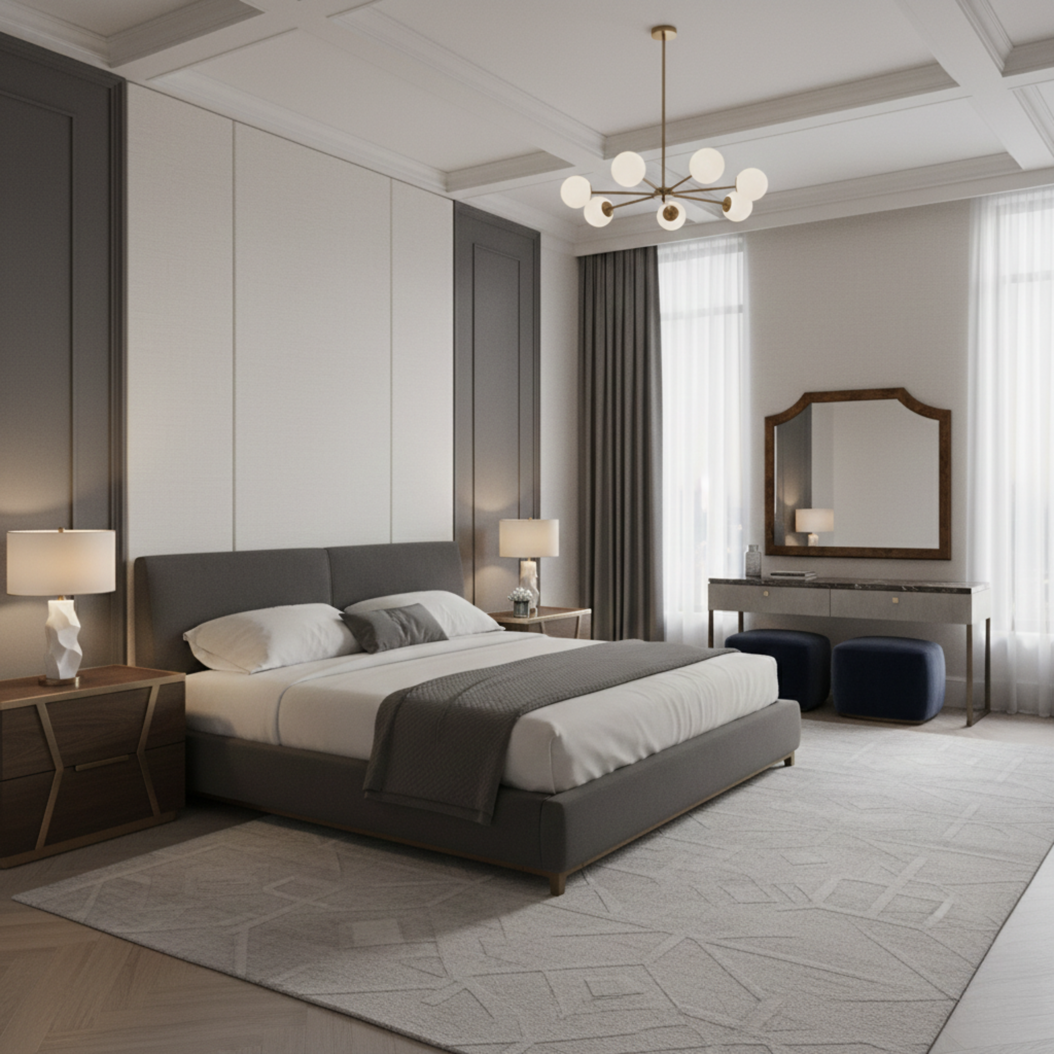 Burl Framed Wall Mirror - Light