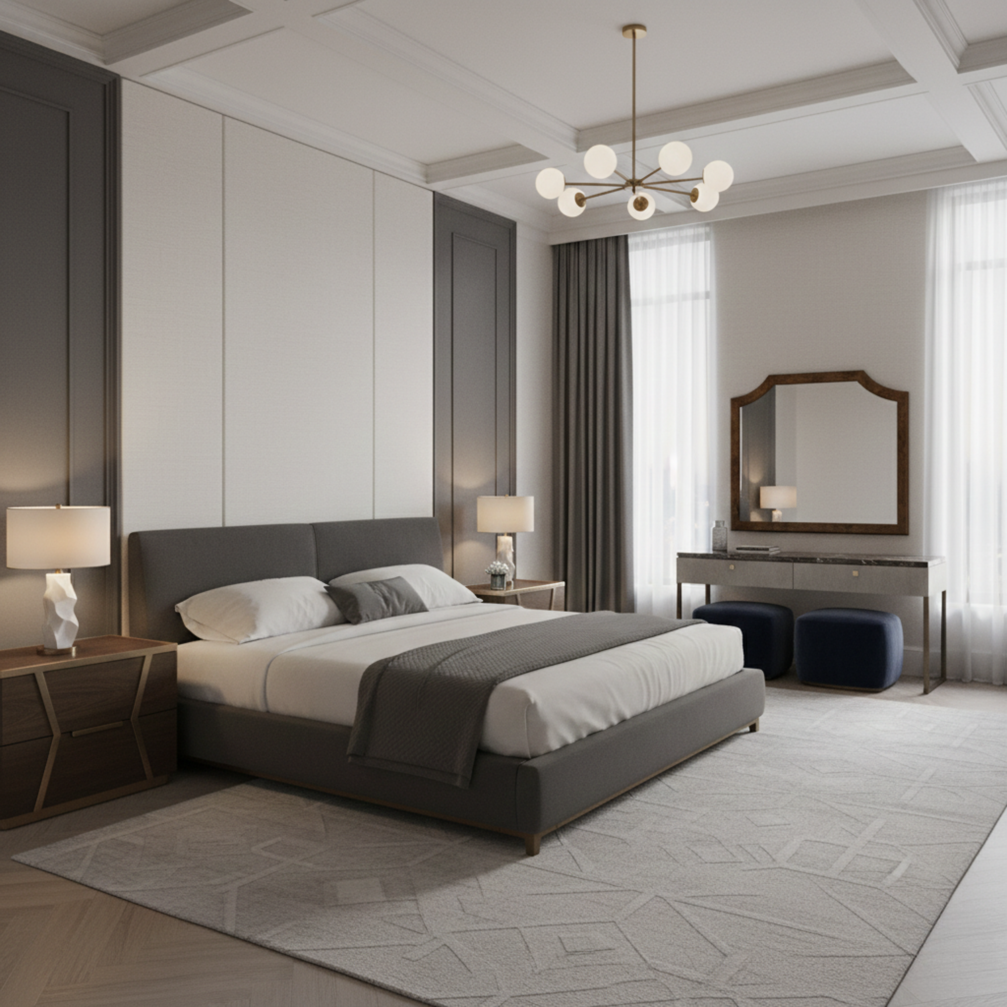 Burl Framed Wall Mirror - Light