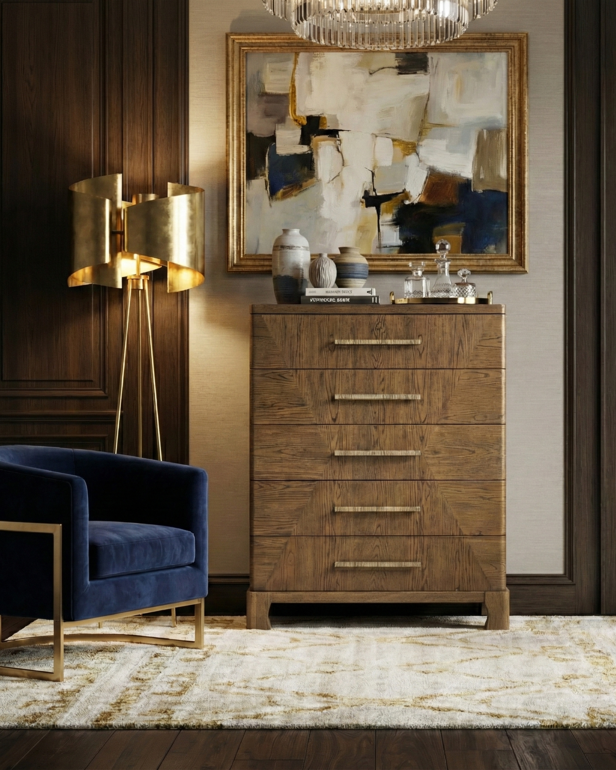 Marlow Oak Chest - Dark