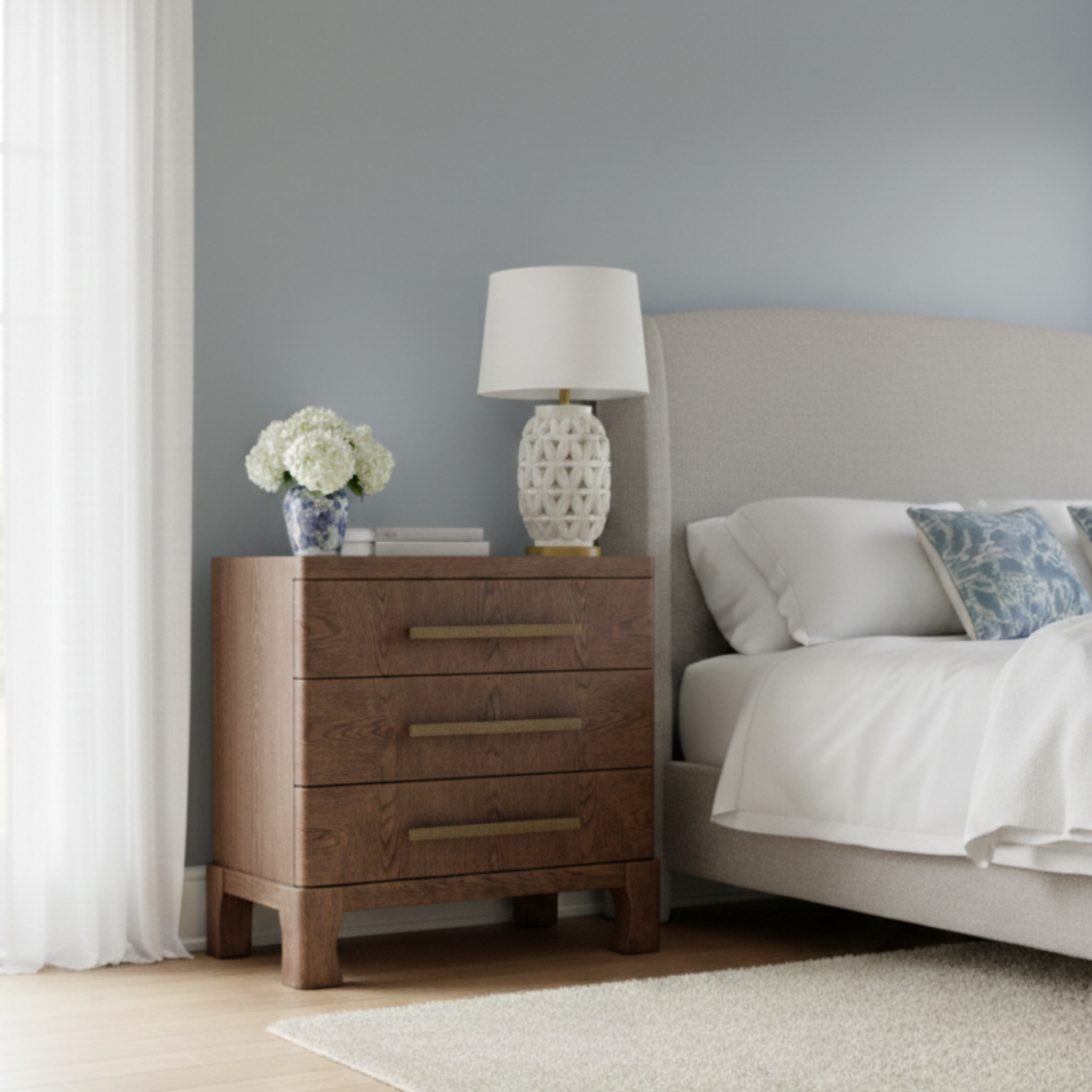 Marlow Oak Nightstand - Dark