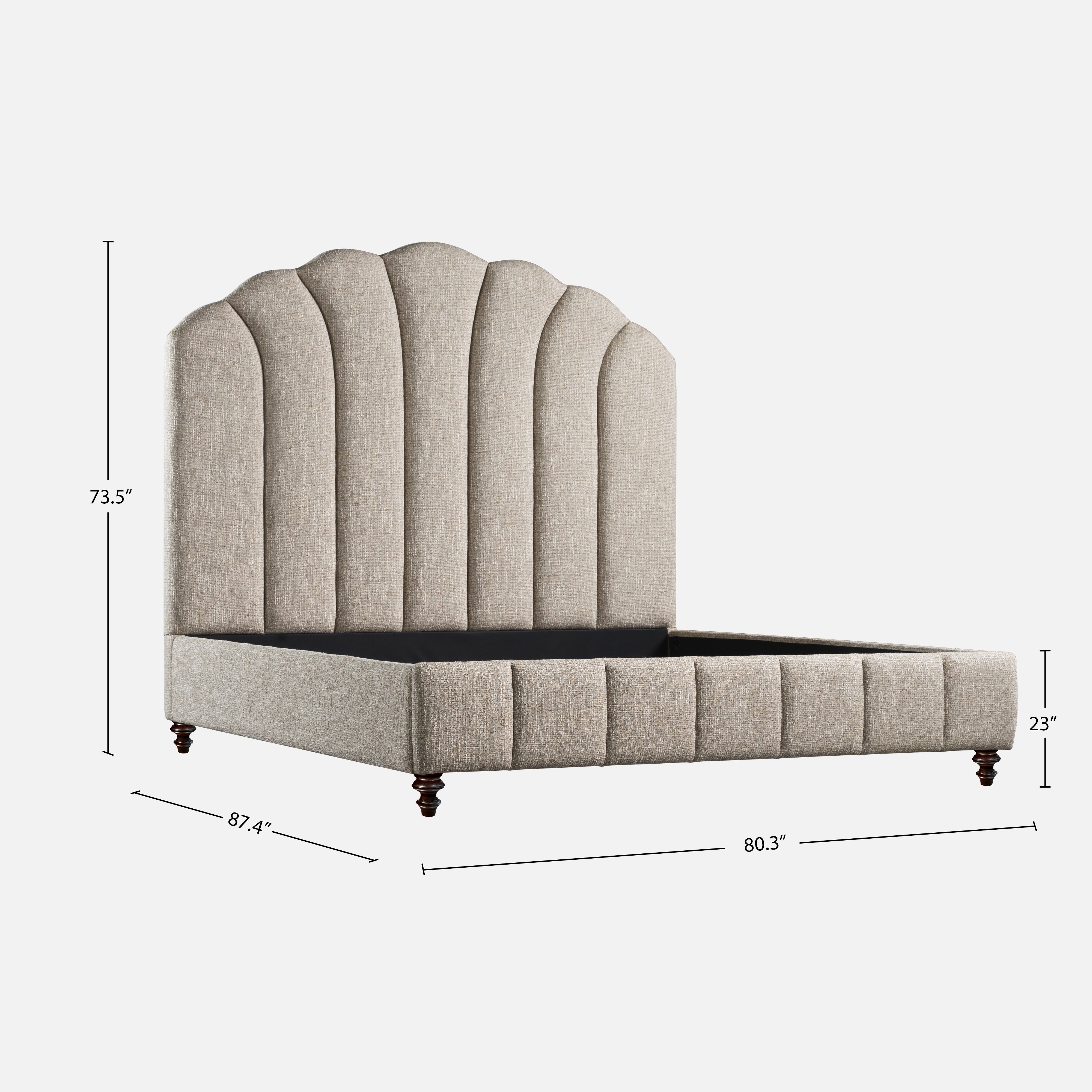 Camden Scalloped King Bed