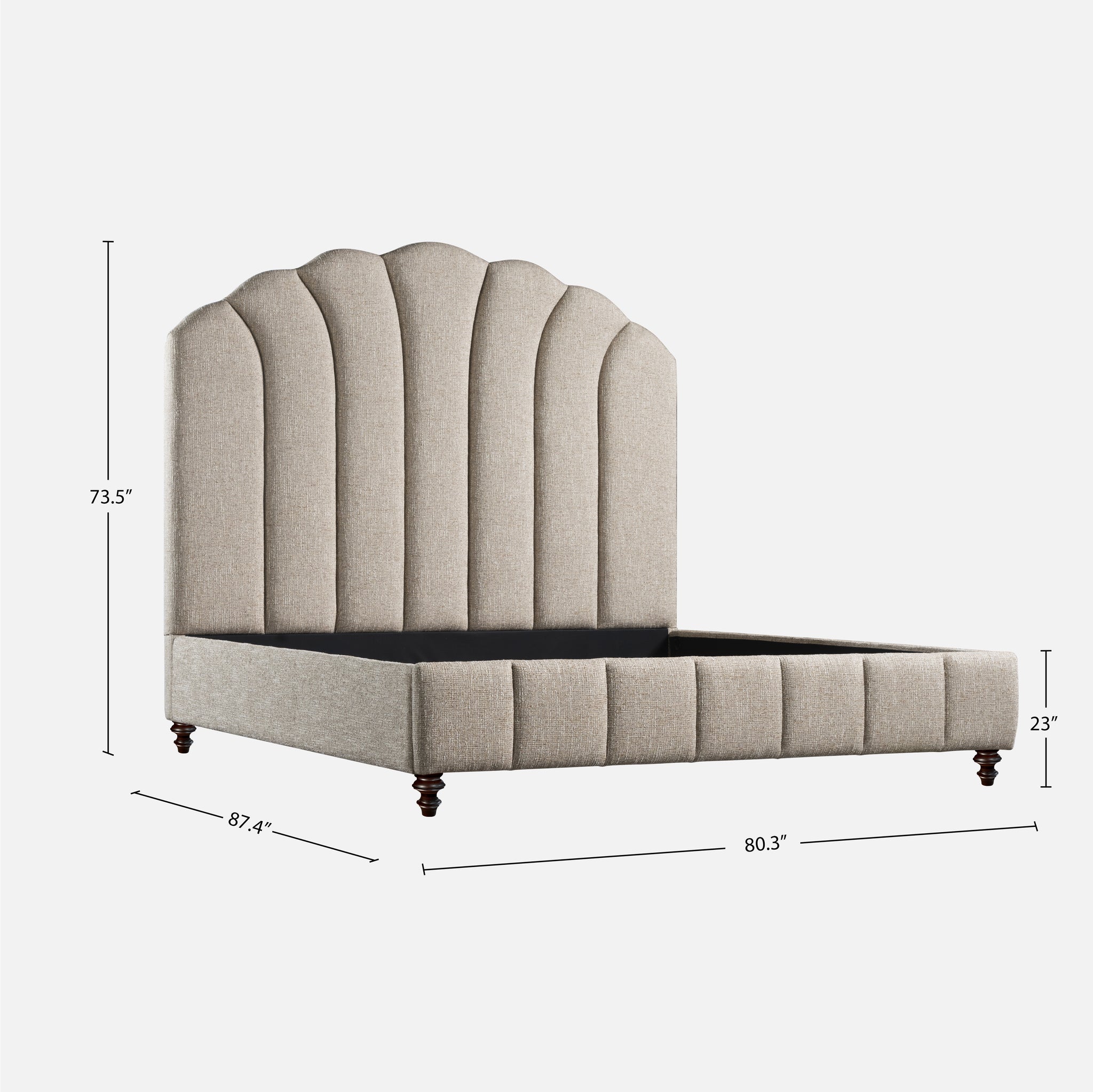 Camden Scalloped King Bed