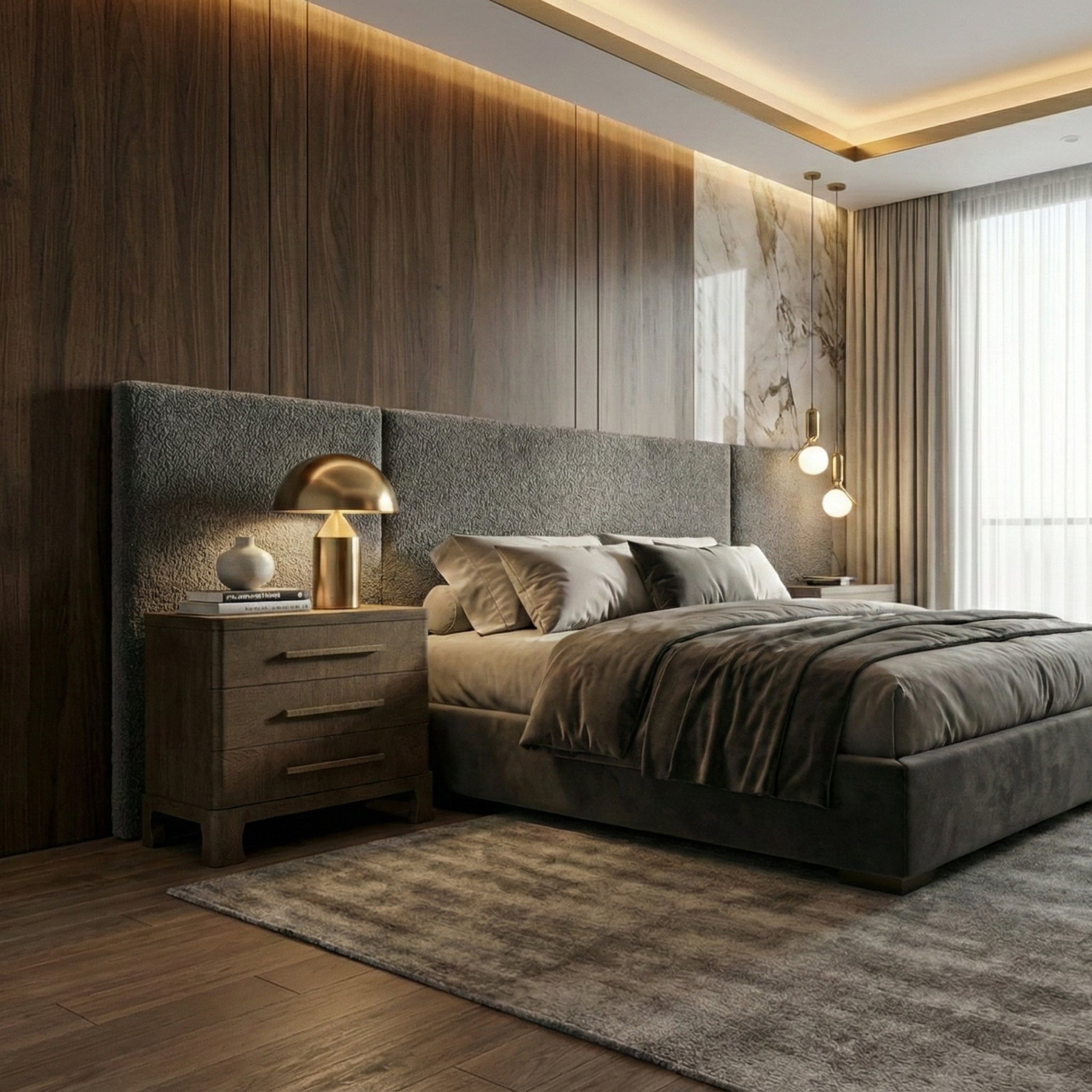 Marlow Oak Nightstand - Dark