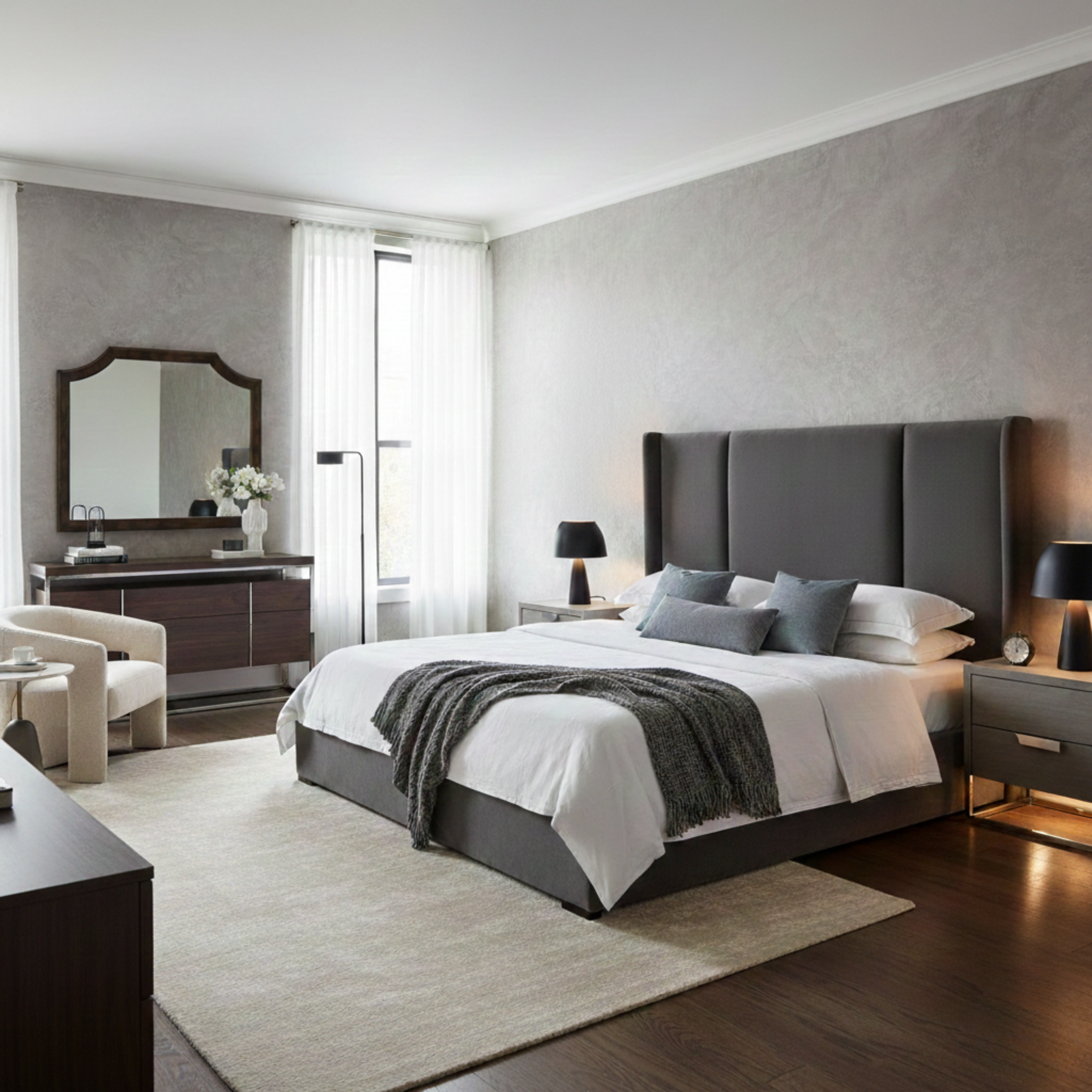 Burl Framed Wall Mirror - Dark