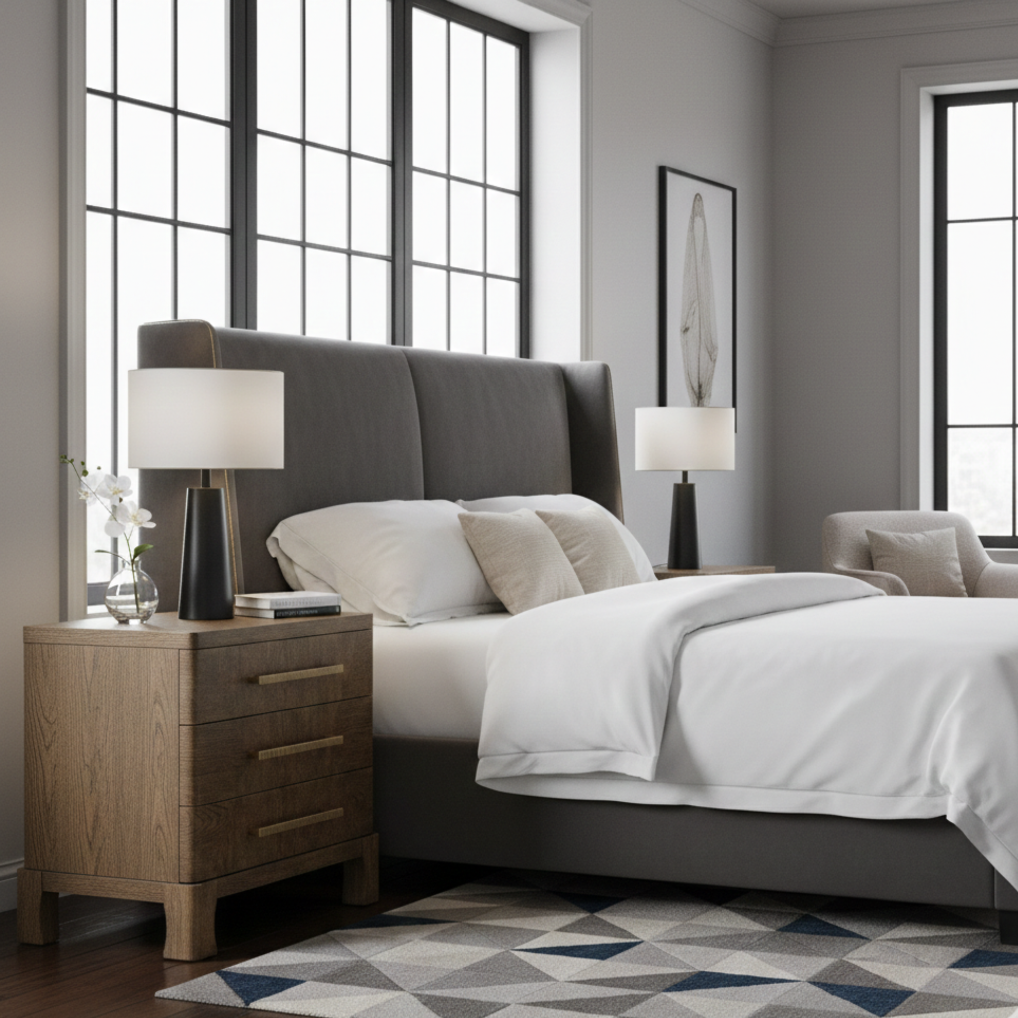 Marlow Oak Nightstand - Dark