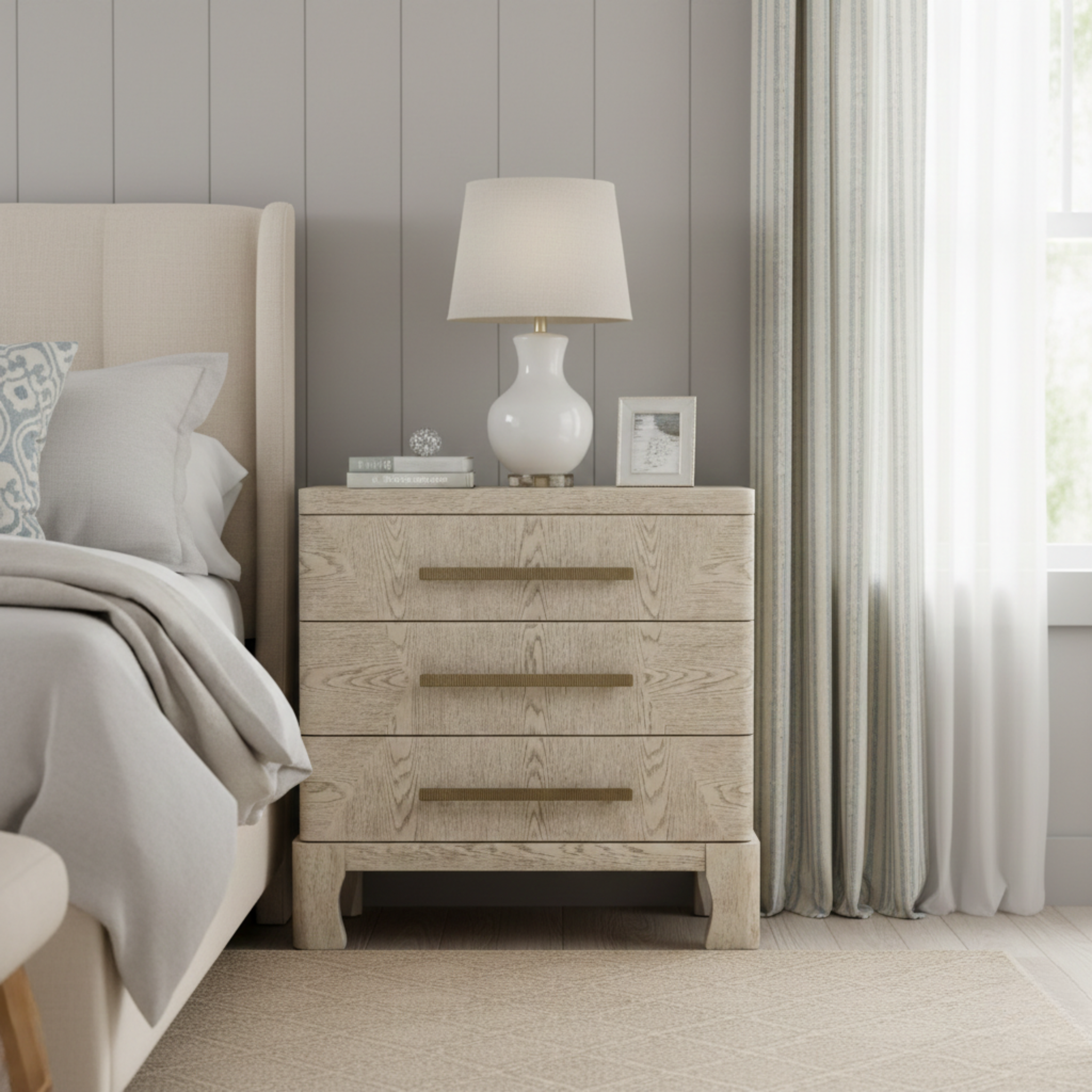 Marlow Oak Nightstand - Light