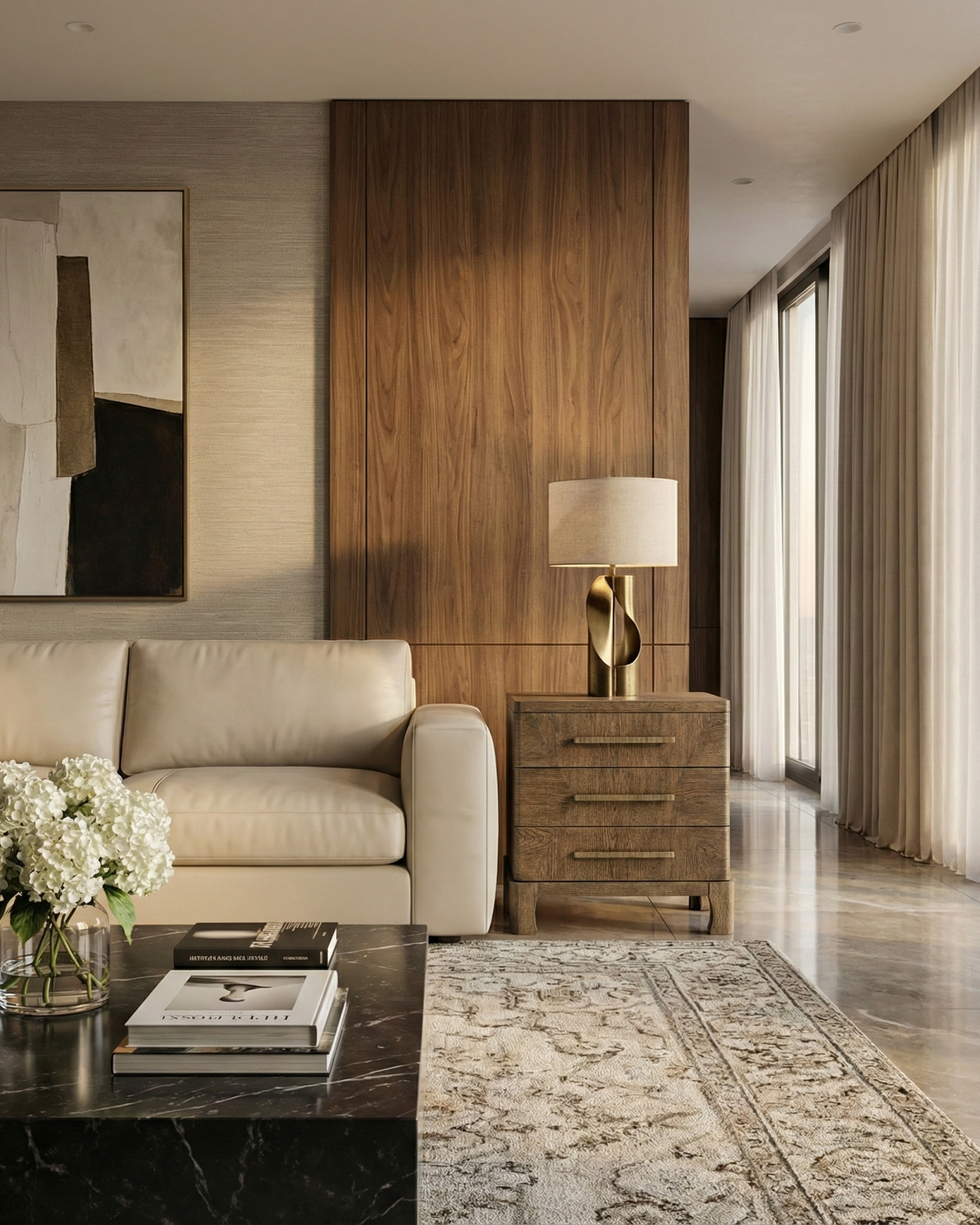 Marlow Oak Nightstand - Dark