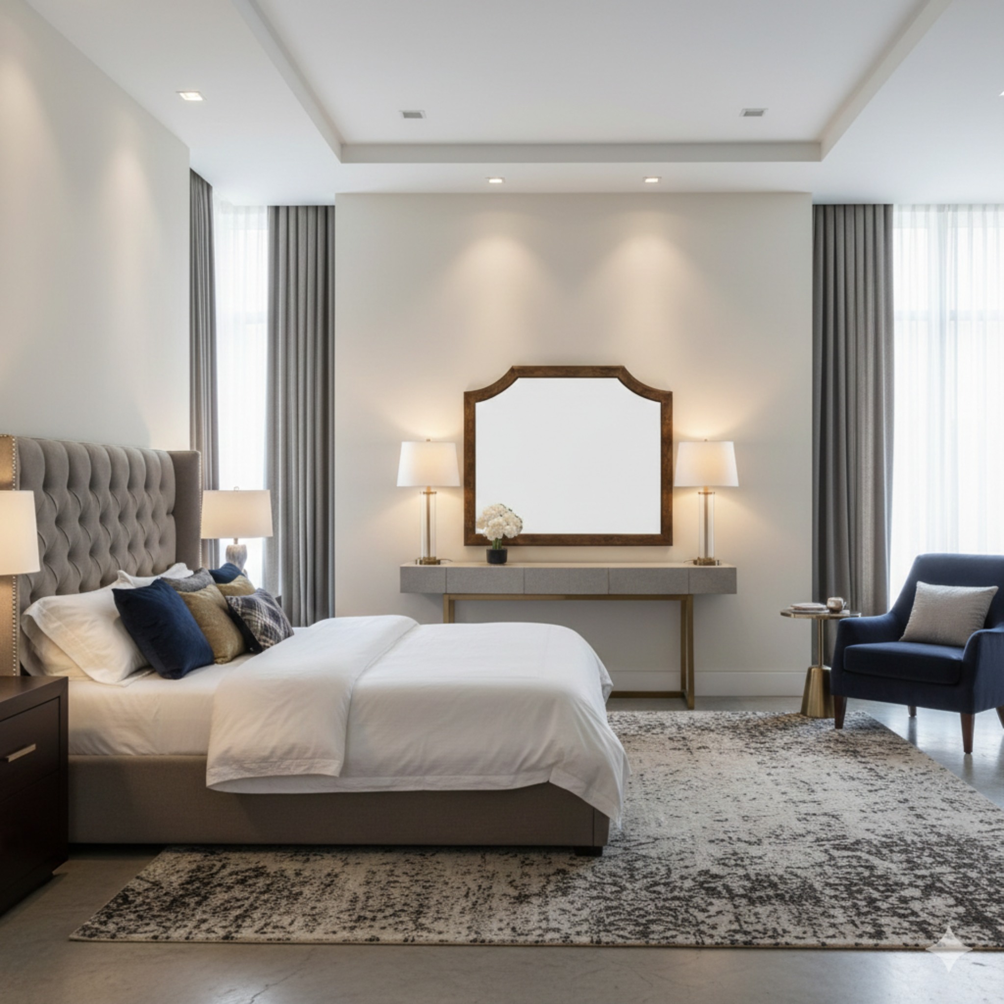 Burl Framed Wall Mirror - Light