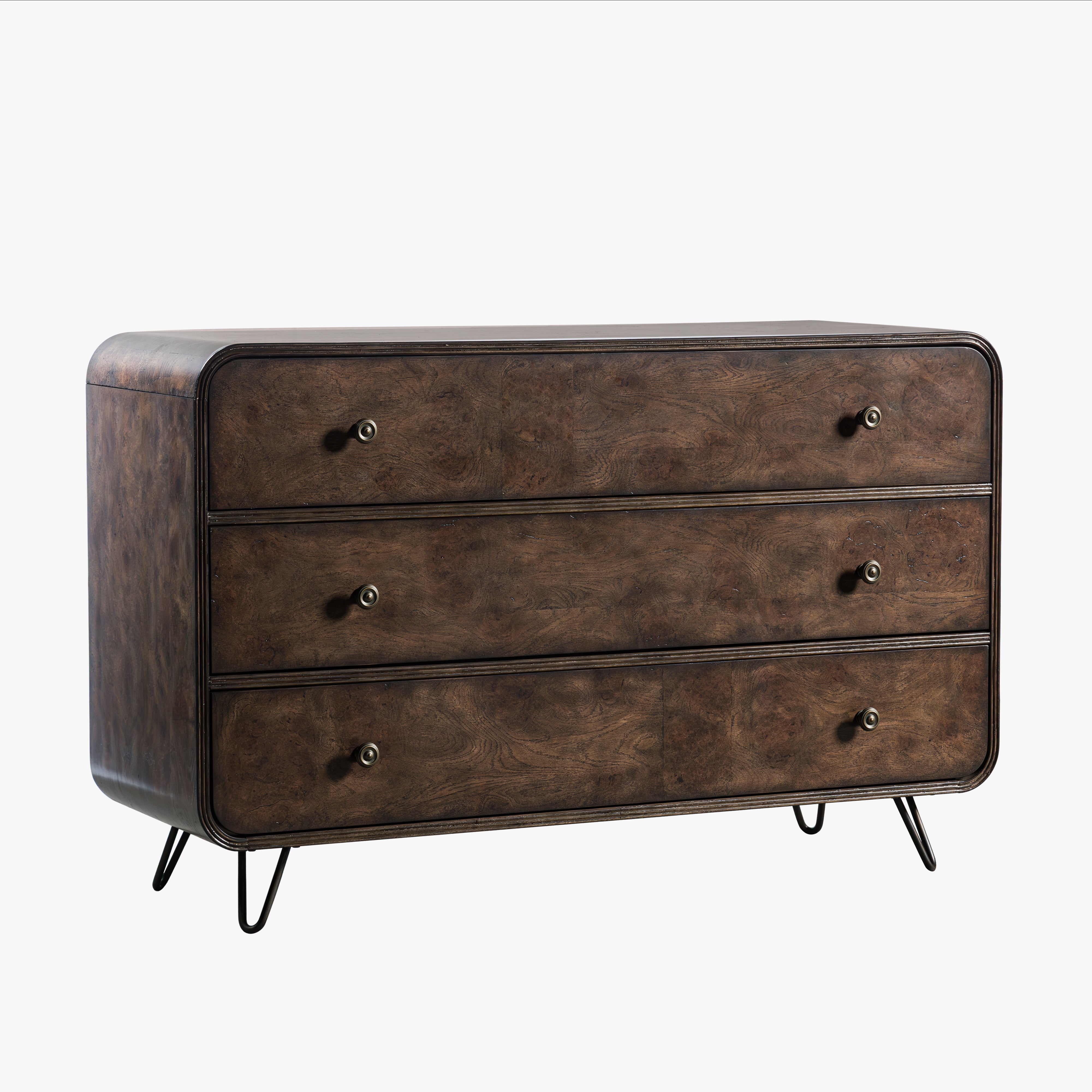 Oak Burl Veneer Dresser